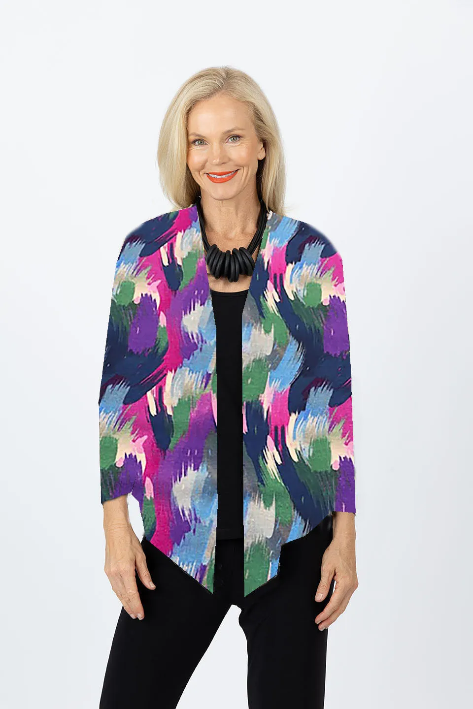 5064 Short Drape Cardi - Purple Haze