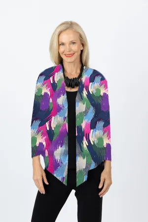 5064 Short Drape Cardi - Purple Haze