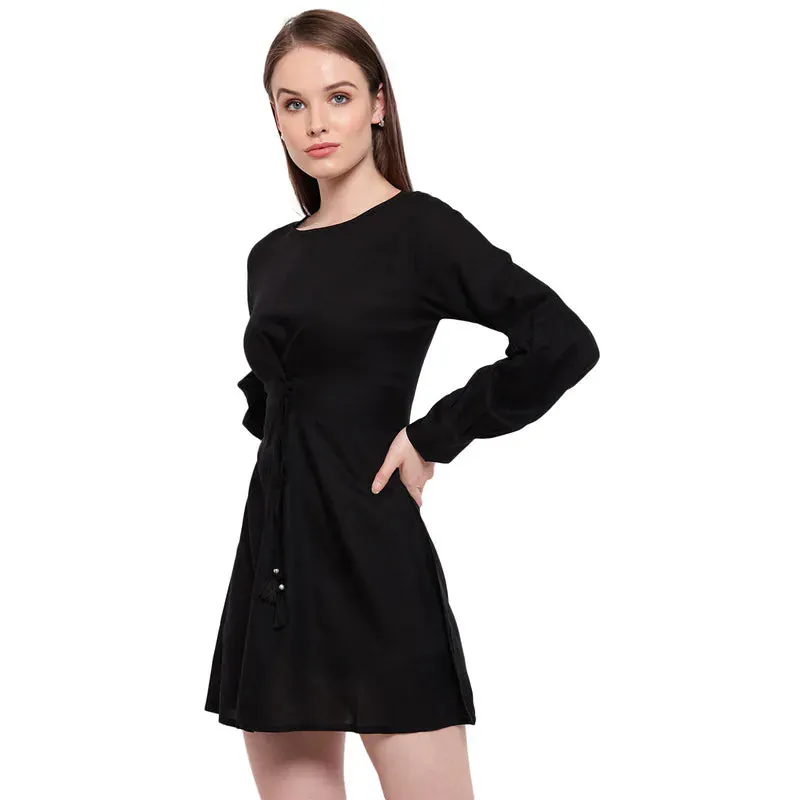 Aawari Rayon Shoe Lace Top For Girls and Women Black-AM088-Black
