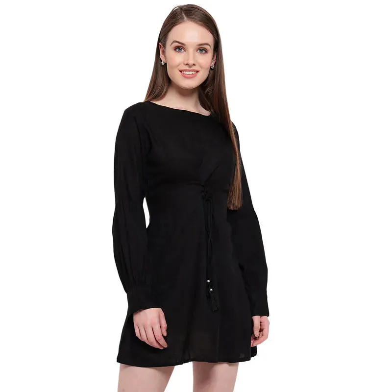 Aawari Rayon Shoe Lace Top For Girls and Women Black-AM088-Black