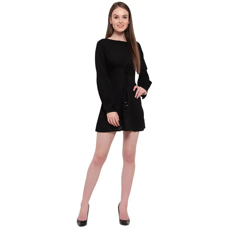 Aawari Rayon Shoe Lace Top For Girls and Women Black-AM088-Black