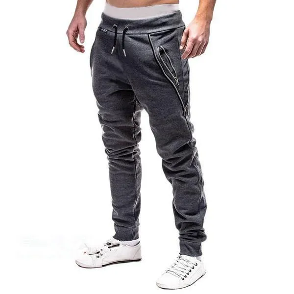 Angelo Ricci™ Casual Style Side Zipper Sweatpants
