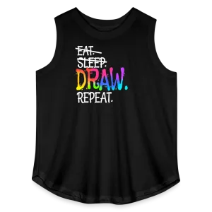 Artist Colorful Drawing Design Rainbow relaxed Curvy Tank Top