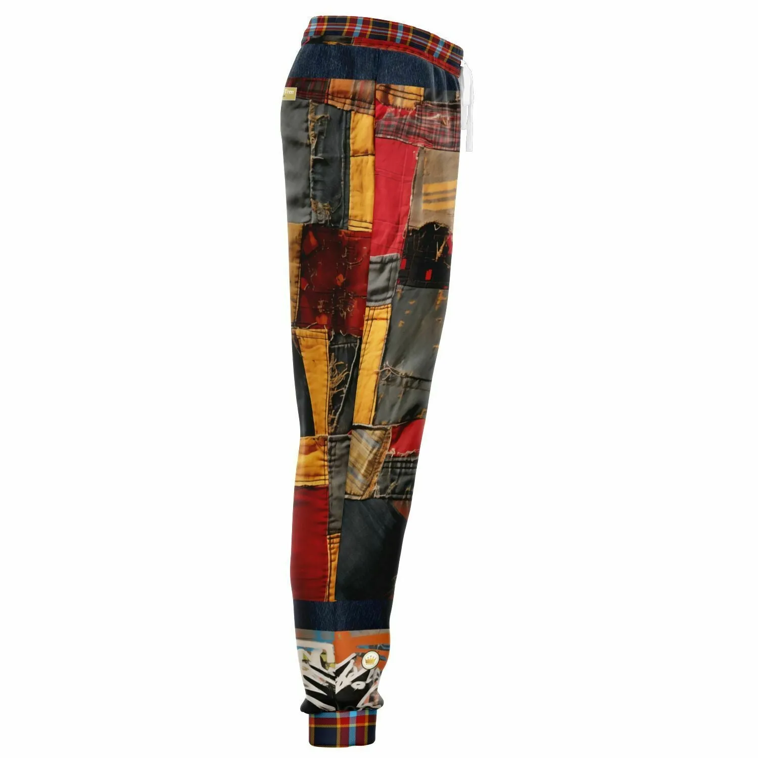 Bastion of Glory Denim Patchwork Eco-Poly Unisex Joggers