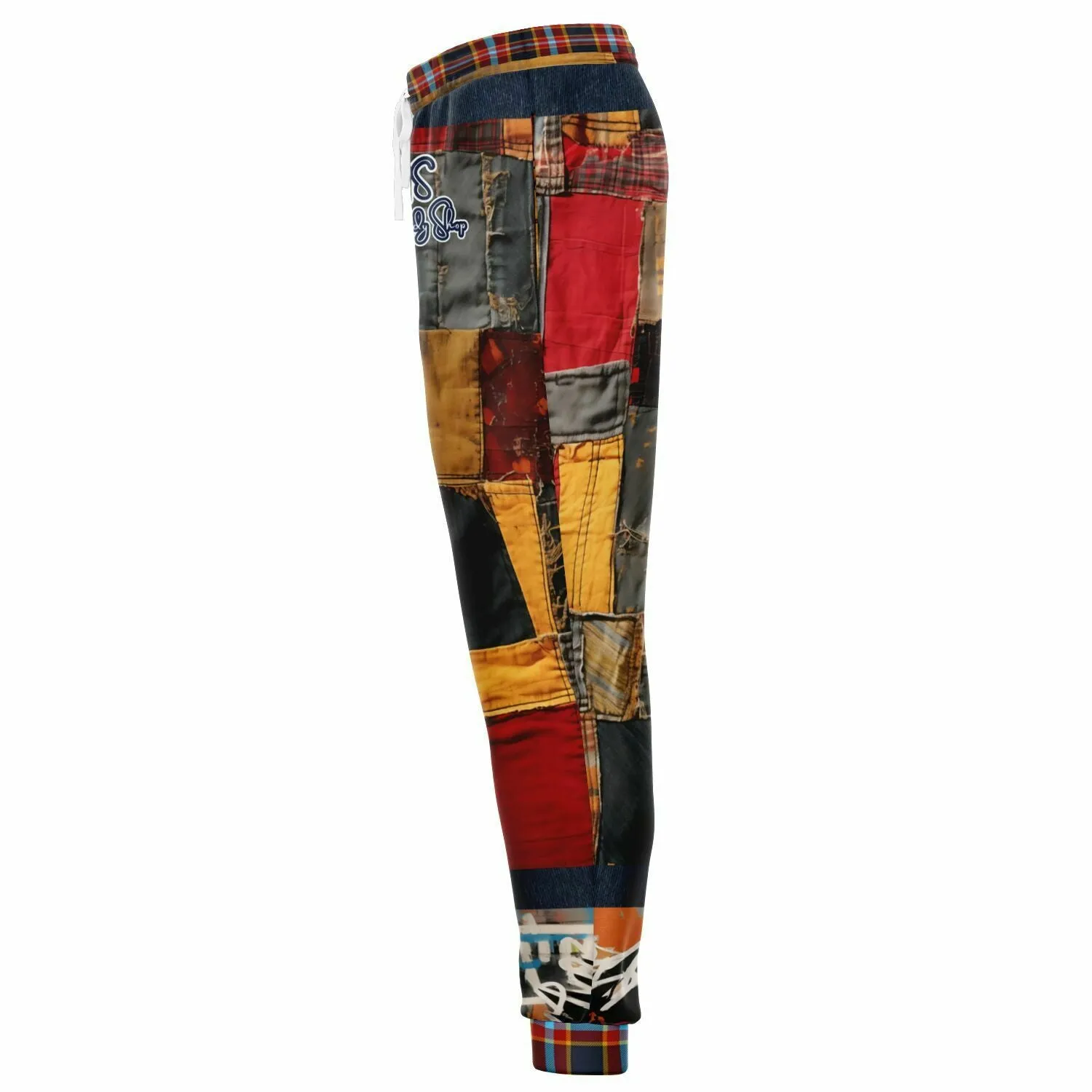 Bastion of Glory Denim Patchwork Eco-Poly Unisex Joggers