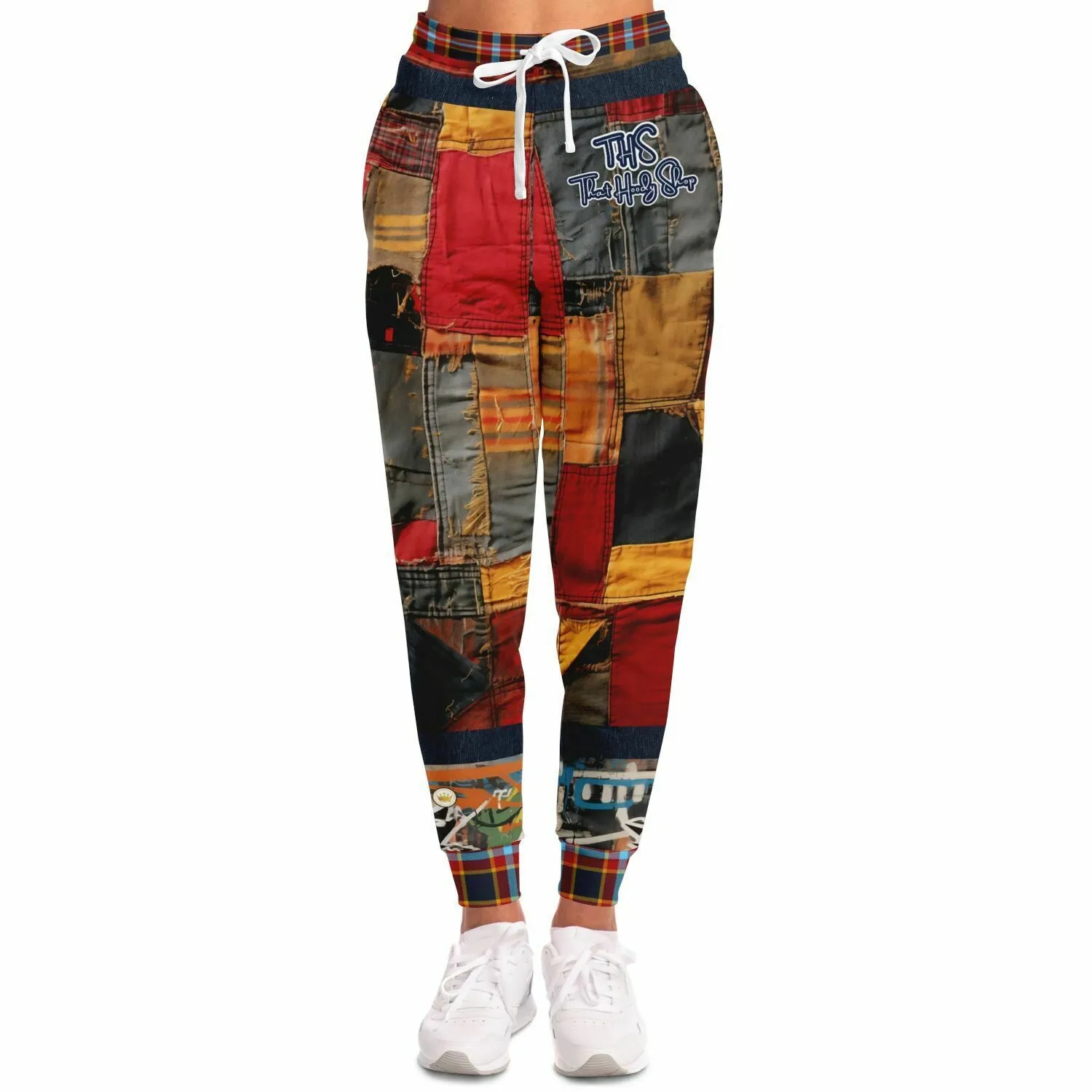 Bastion of Glory Denim Patchwork Eco-Poly Unisex Joggers