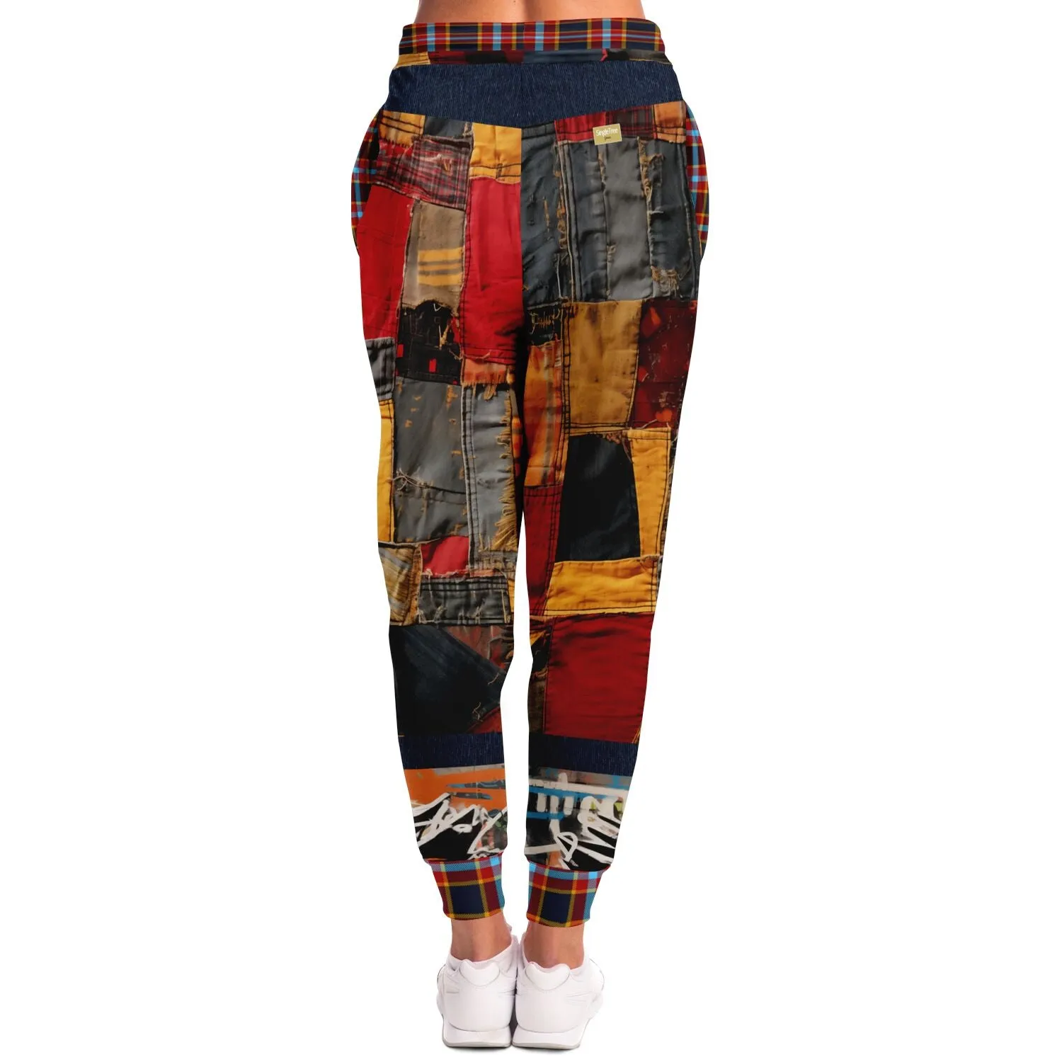 Bastion of Glory Denim Patchwork Eco-Poly Unisex Joggers