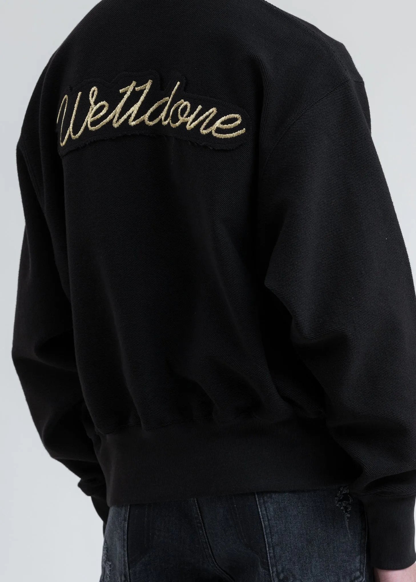 Black Logo Embroidery Sweatshirt
