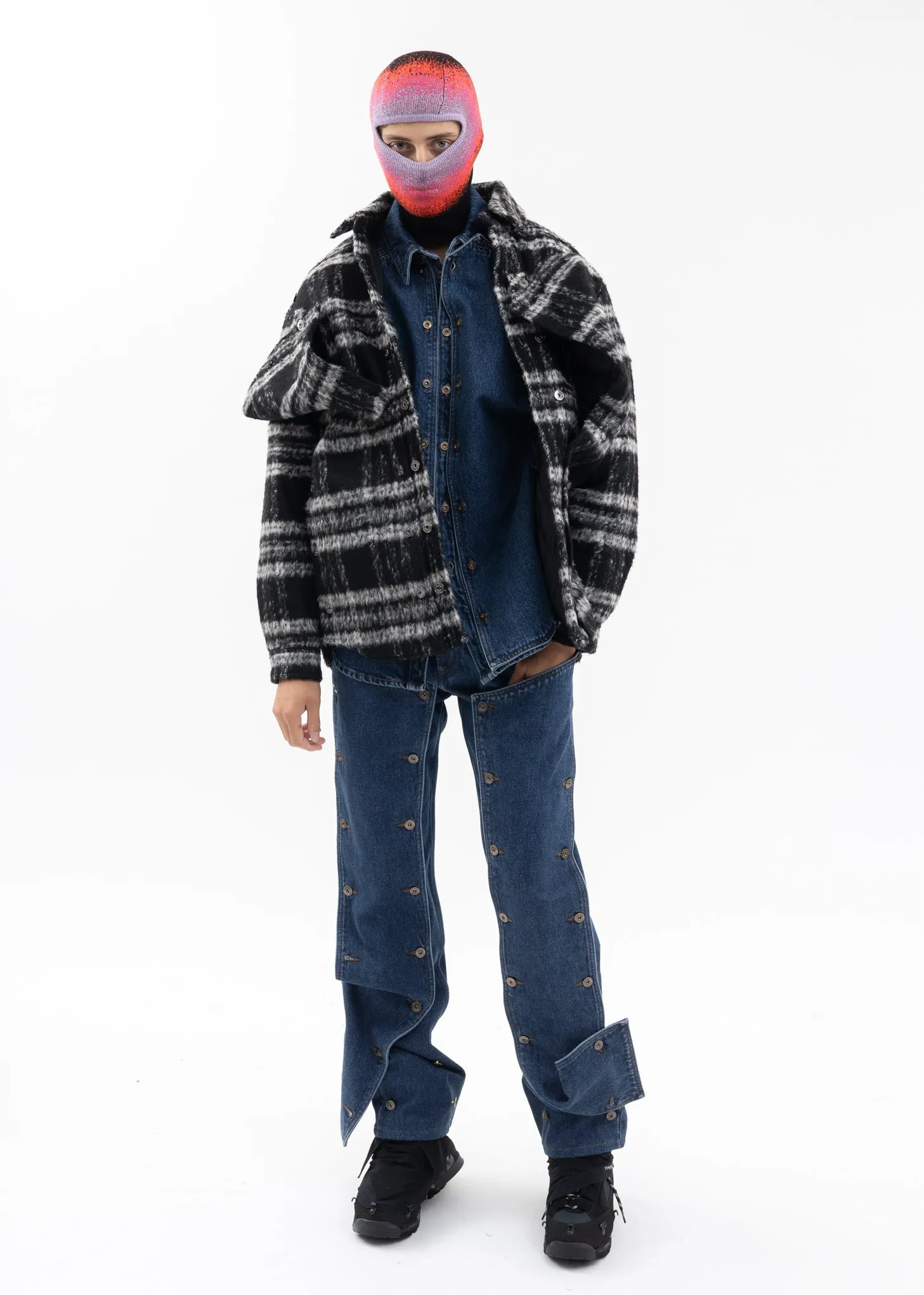 BLUE CLASSIC BUTTON PANEL DENIM SHIRT