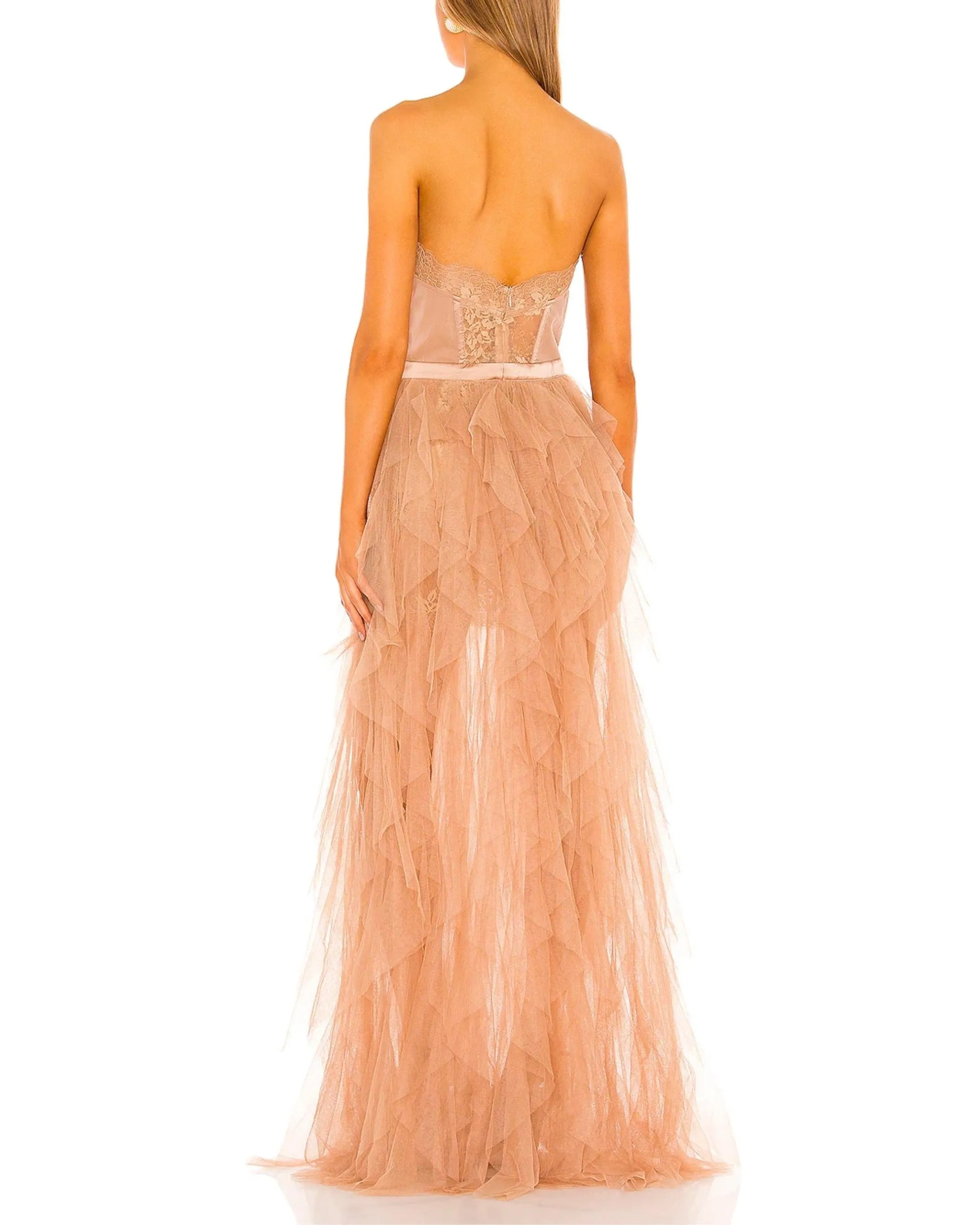 Bustier Gown in Warm Taupe