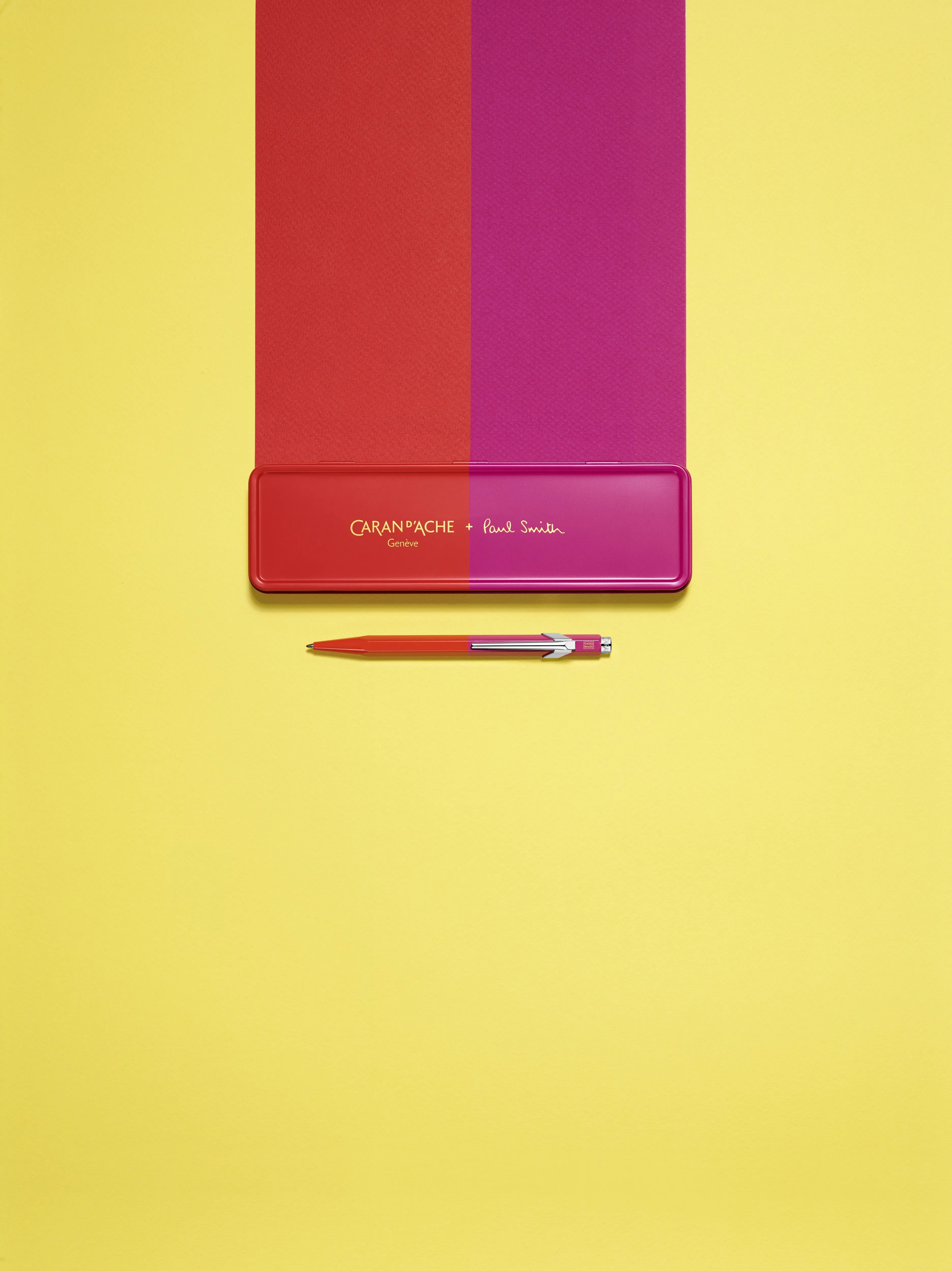 Caran d'Ache 849 Paul Smith Special Edition 4 Warm Red Melrose Pink Ballpoint