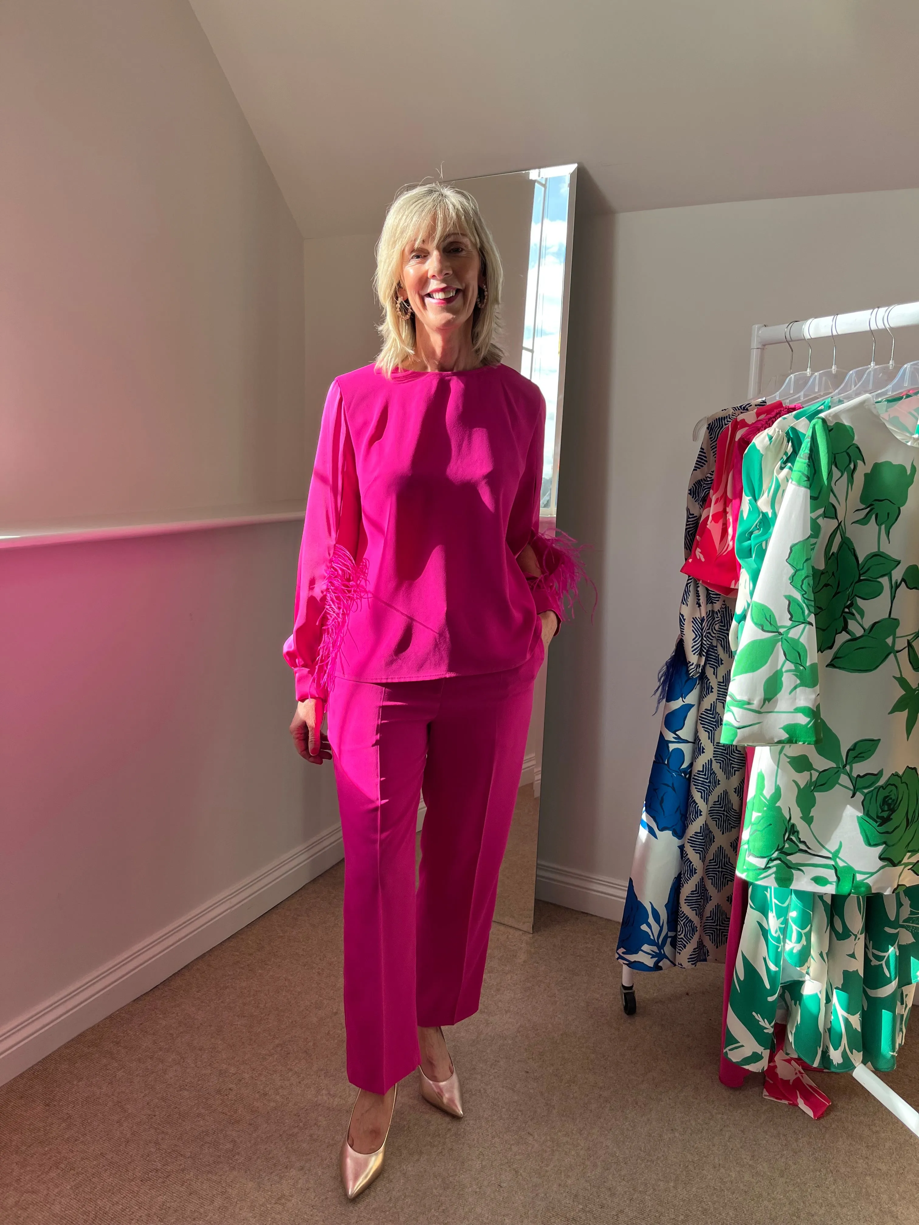 CAROLINE KILKENNY RIDGE MAGENTA TROUSERS 125