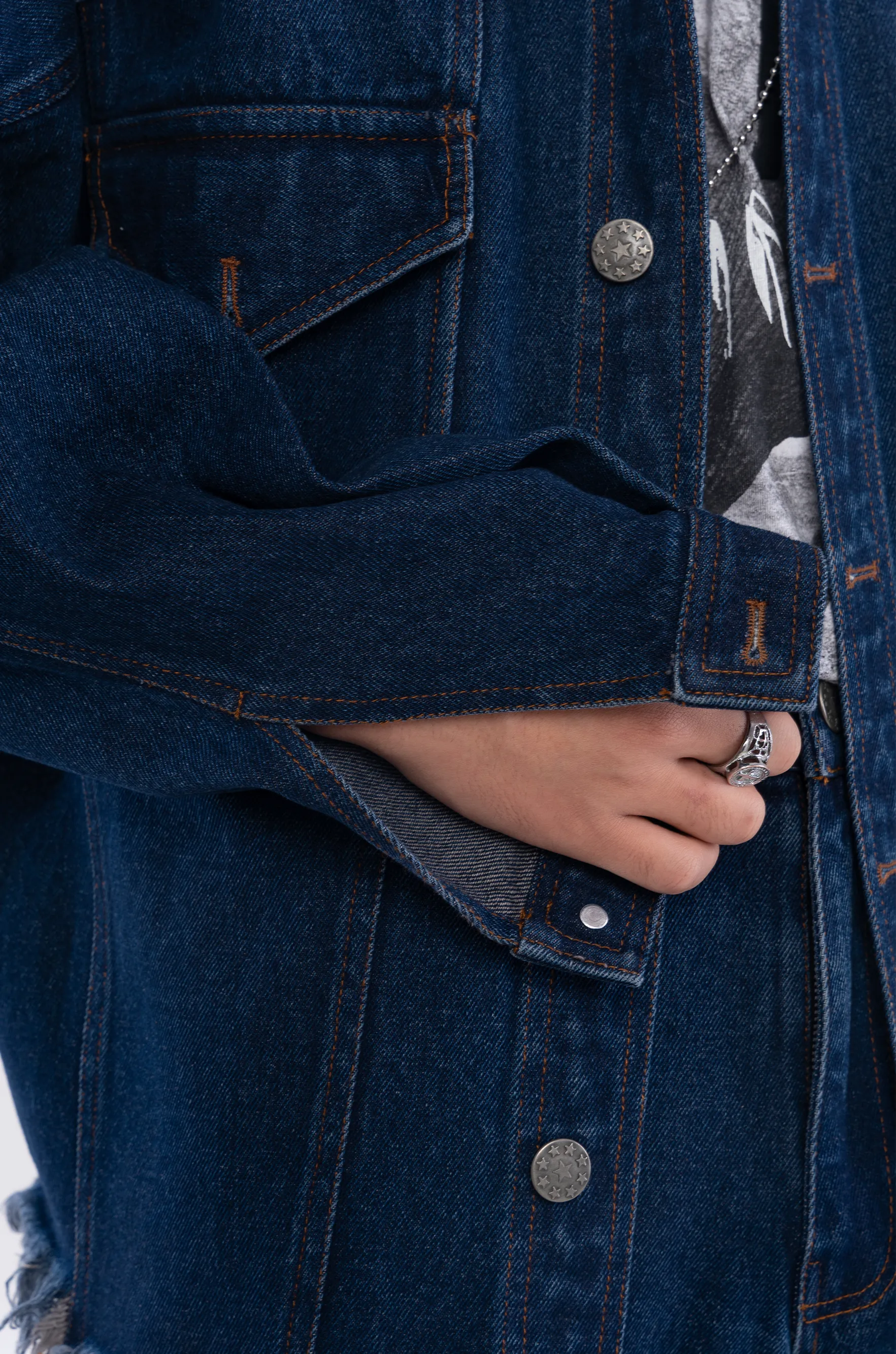 Classic Distressed Denim Jacket