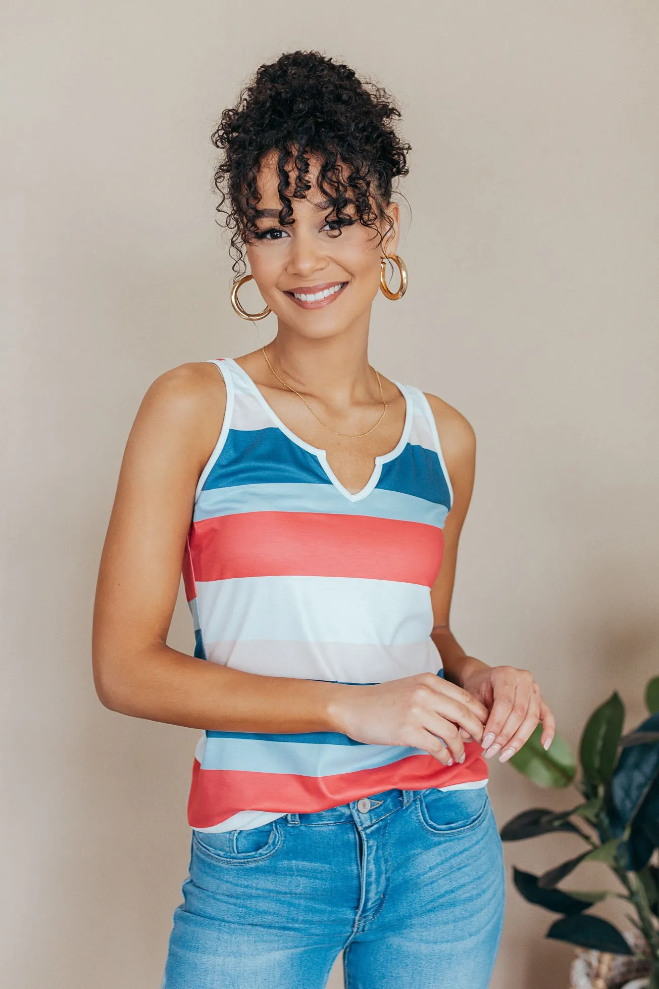 Cokie Striped Colorblock Tank Top - 3 Colors