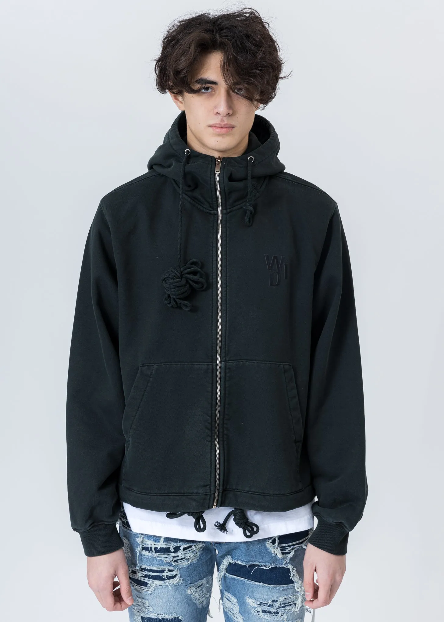 Dark Green Glow In The Dark Teddy Zip-Up Hoodie