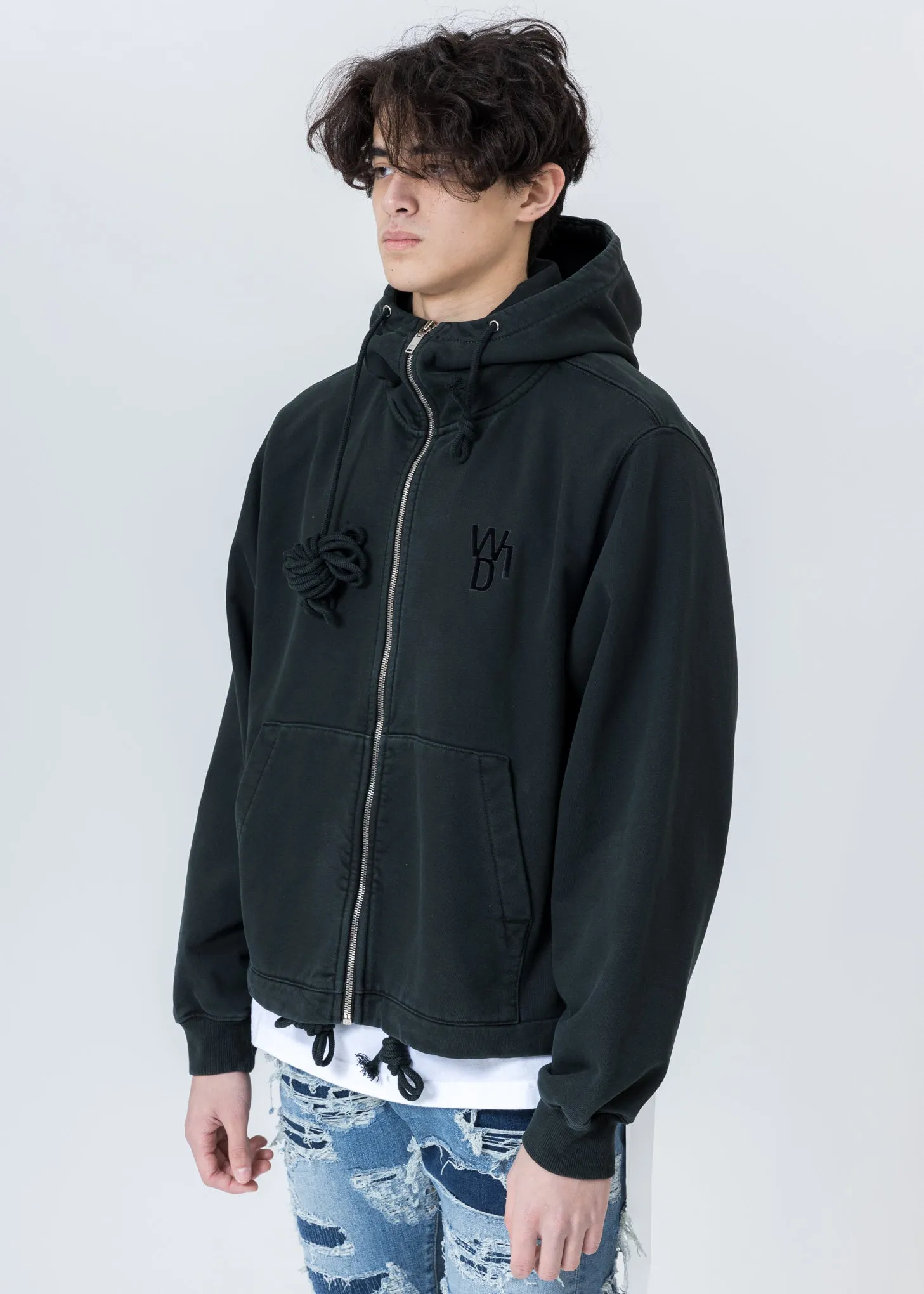 Dark Green Glow In The Dark Teddy Zip-Up Hoodie