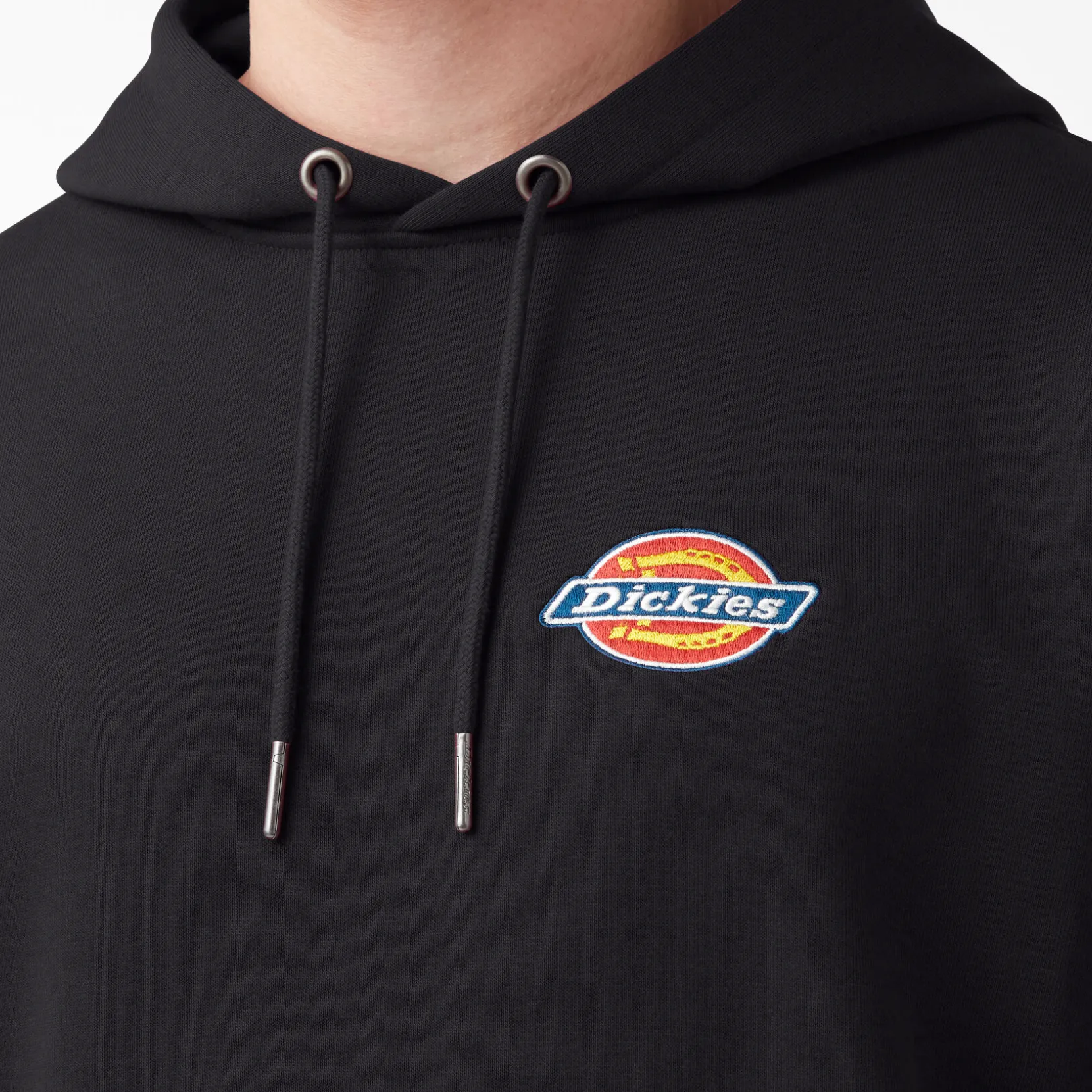 DICKIES FLEECE EMBROIDERED LOGO HOODIE BLACK