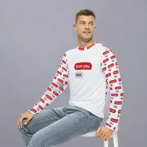 Elegant Love Long Sleeve Shirt for Men - Perfect for Valentine's Day Celebrations