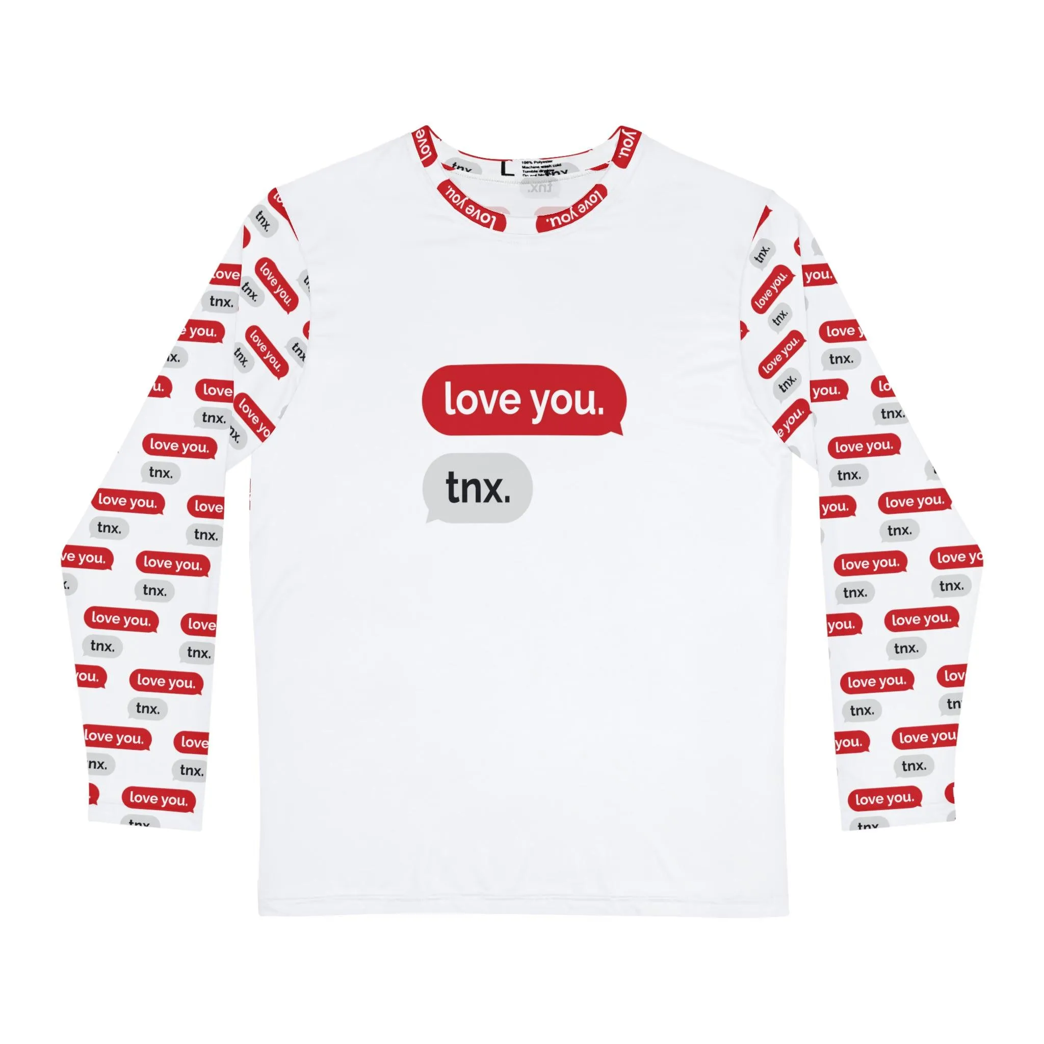 Elegant Love Long Sleeve Shirt for Men - Perfect for Valentine's Day Celebrations