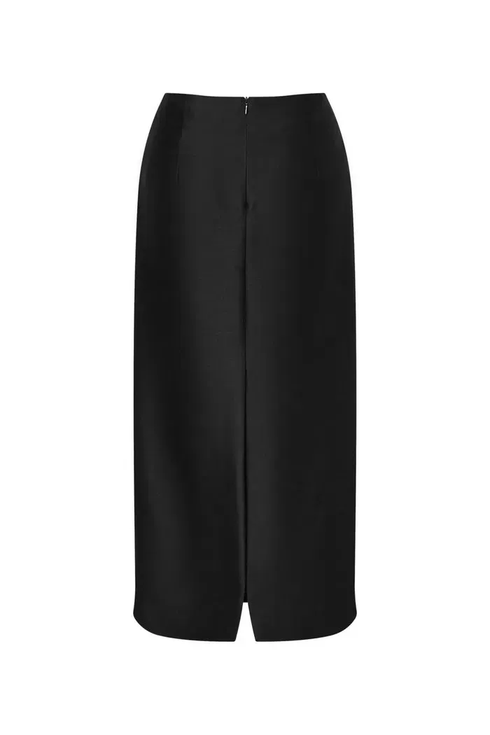 Engrave Embroidered Skirt in Silk Wool