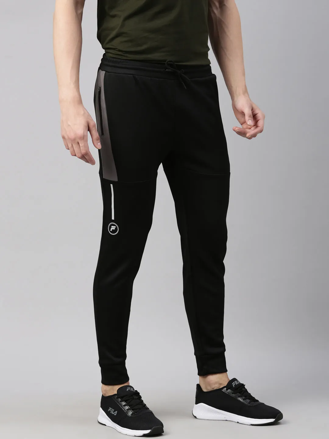 Fila Black Breza Men's Cuffed Joggers