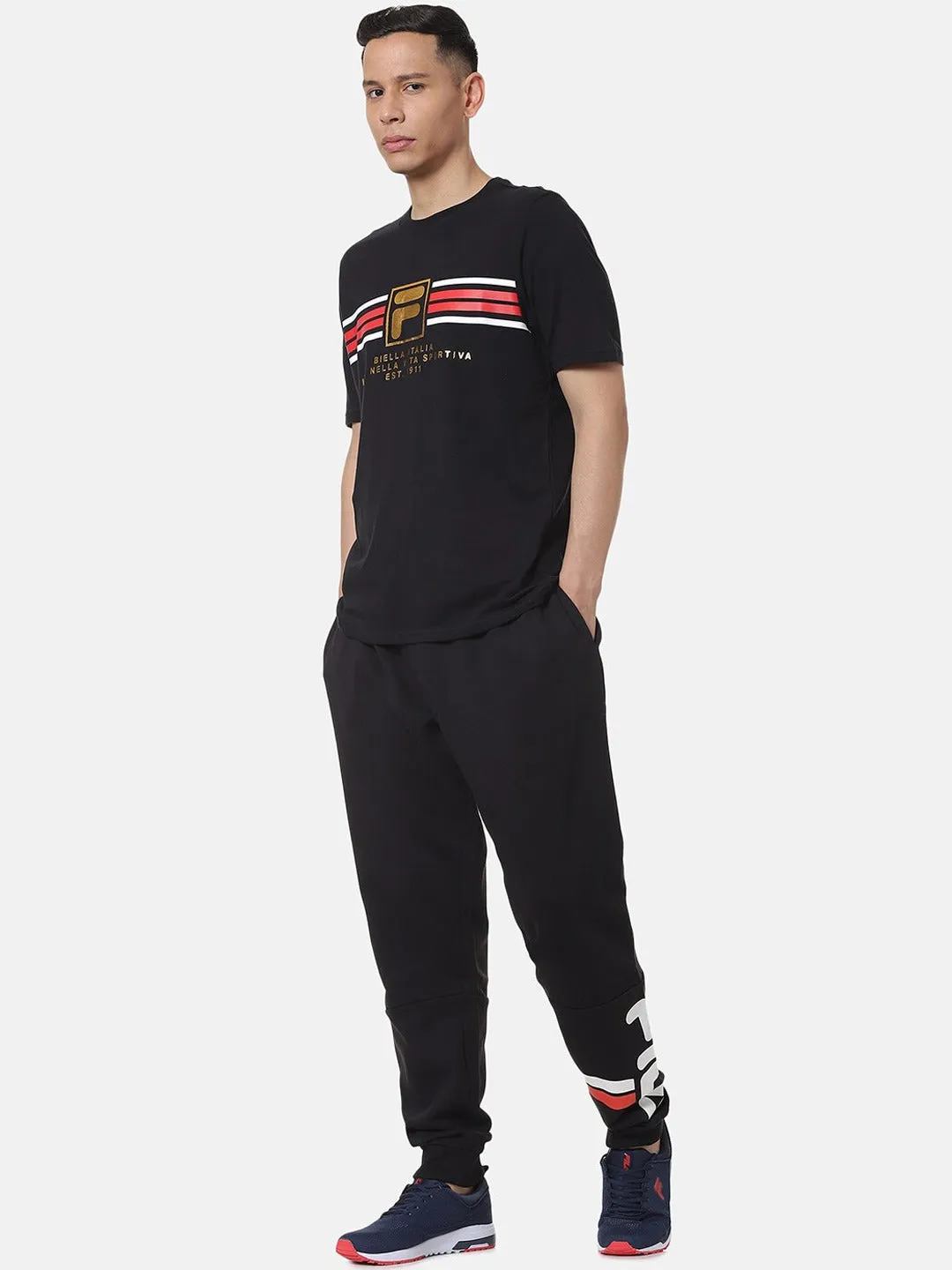 Fila White Brannon Men's Cuffed Jogger
