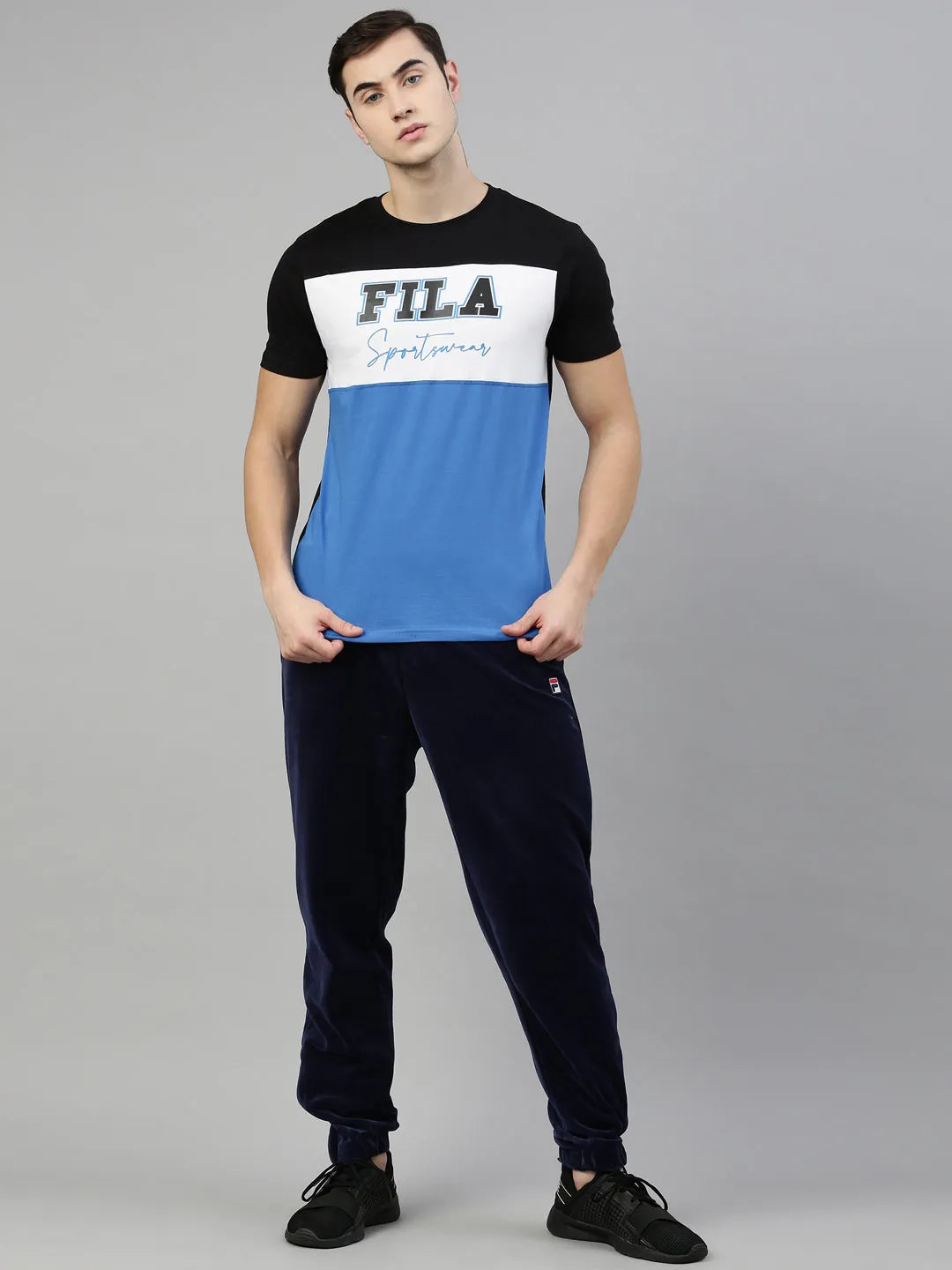 Fila White Dortmund Men's Cuffed Jogger