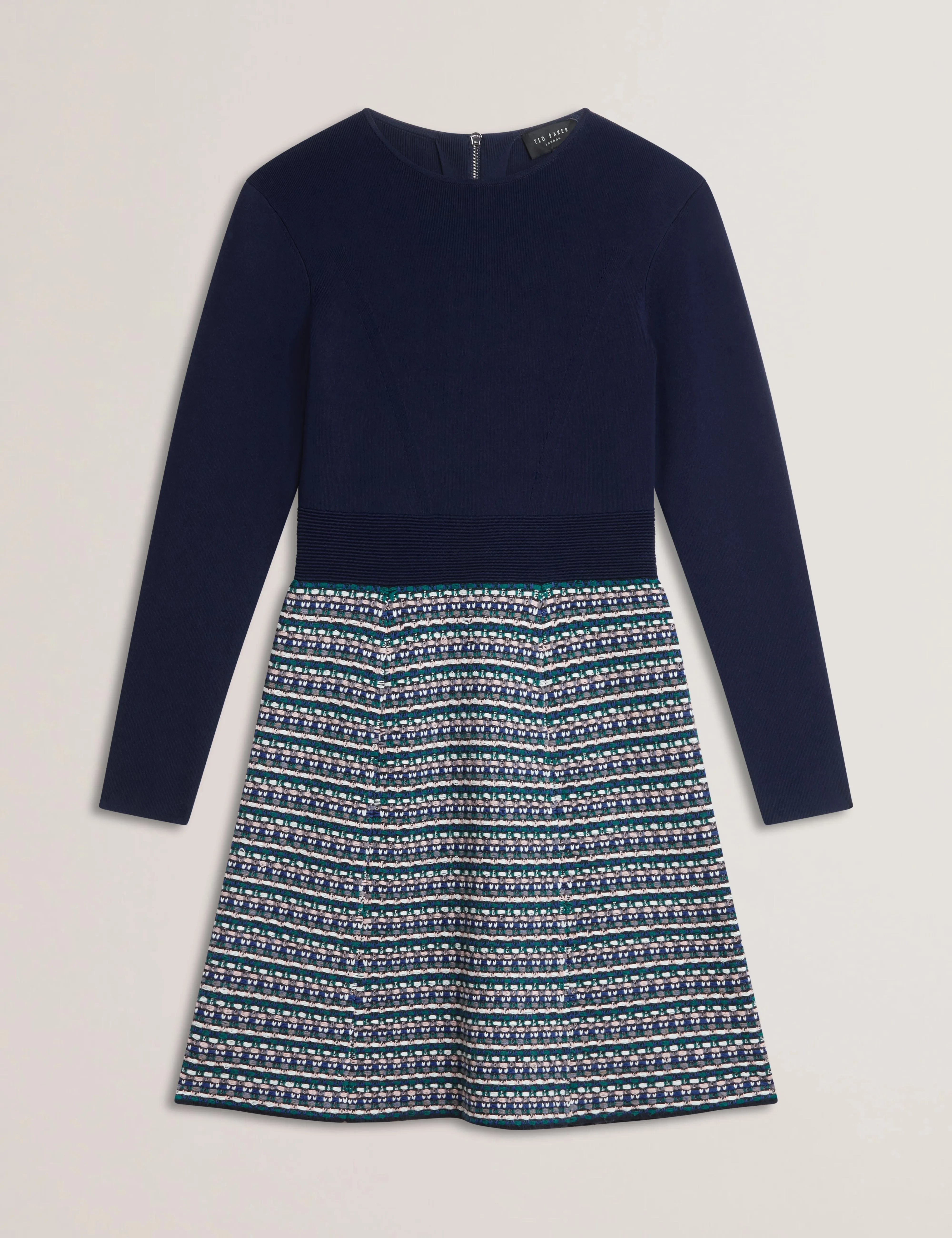 Georgez Interest Skirt Knitted Mini Dress Navy
