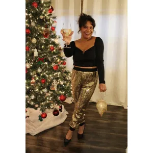 Holiday Sequin Joggers