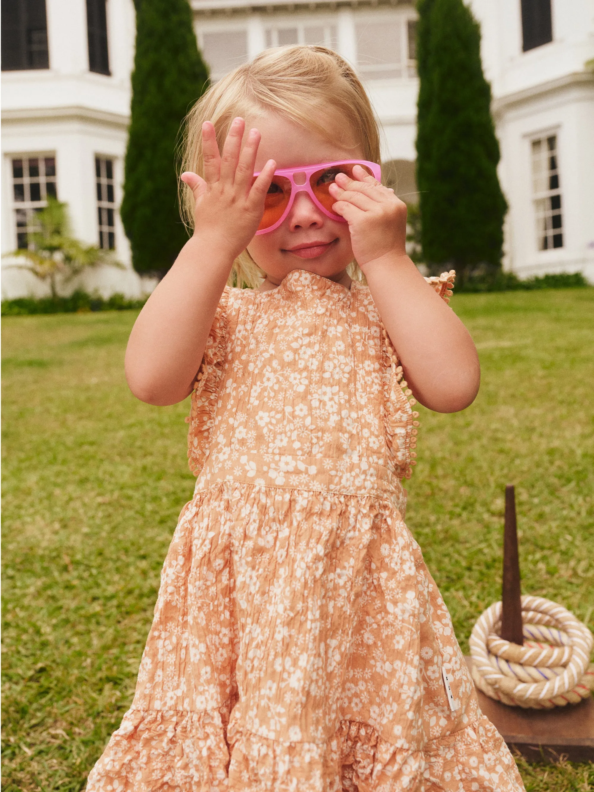 Huxbaby Floral Warm Glow Dress (Warm Glow)
