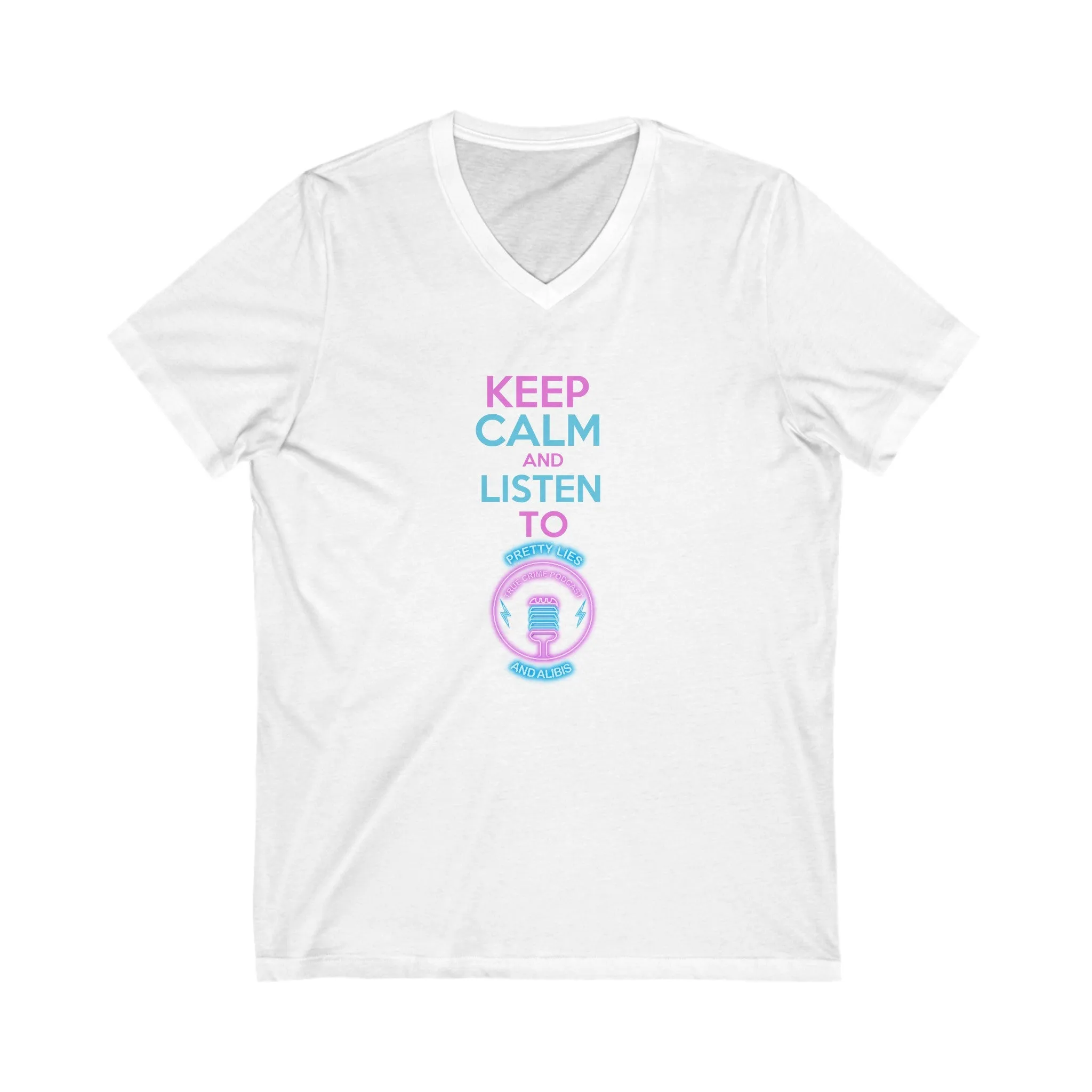 Keep Calm Unisex Jersey Short Sleeve V-Neck Tee