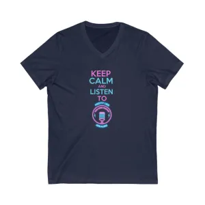 Keep Calm Unisex Jersey Short Sleeve V-Neck Tee