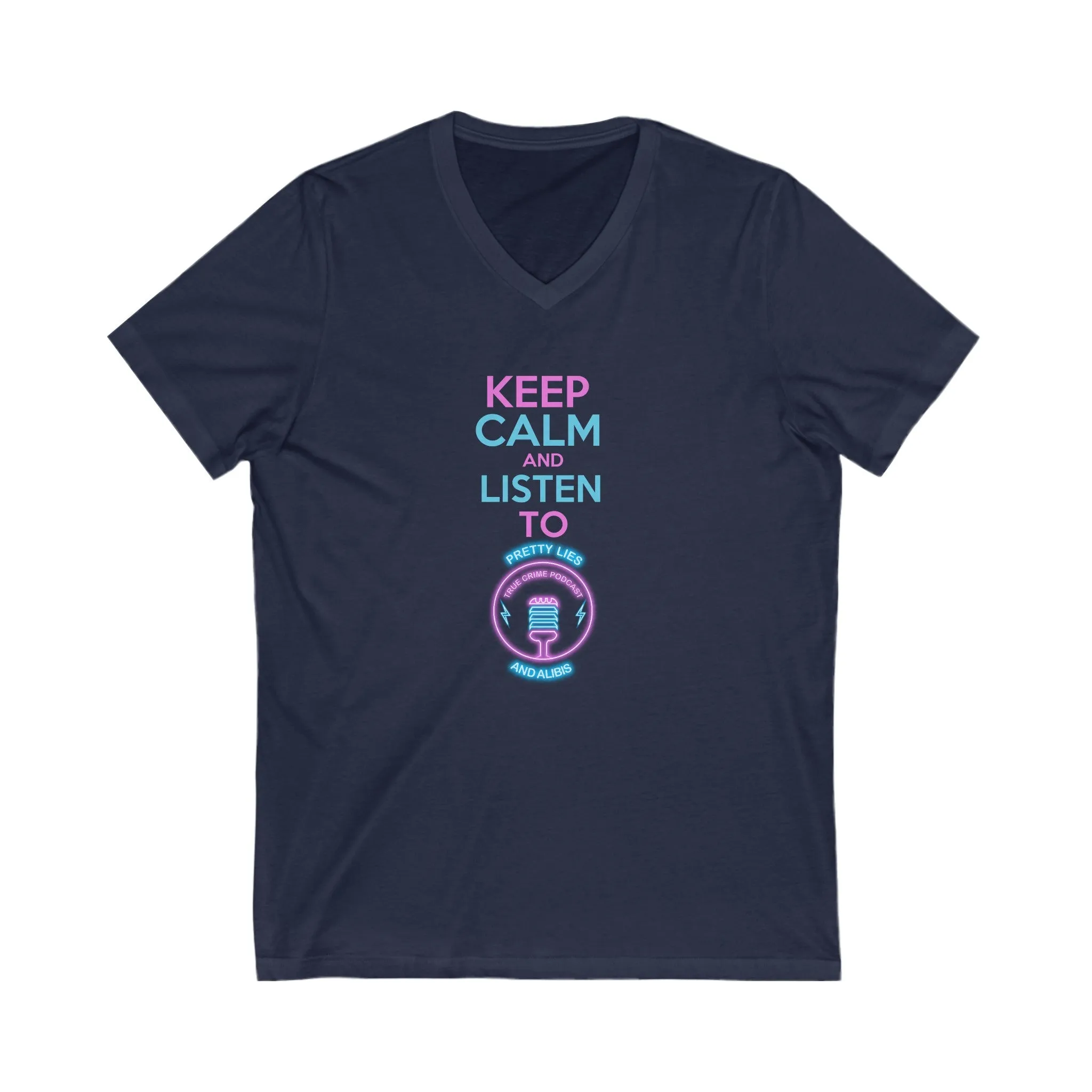 Keep Calm Unisex Jersey Short Sleeve V-Neck Tee
