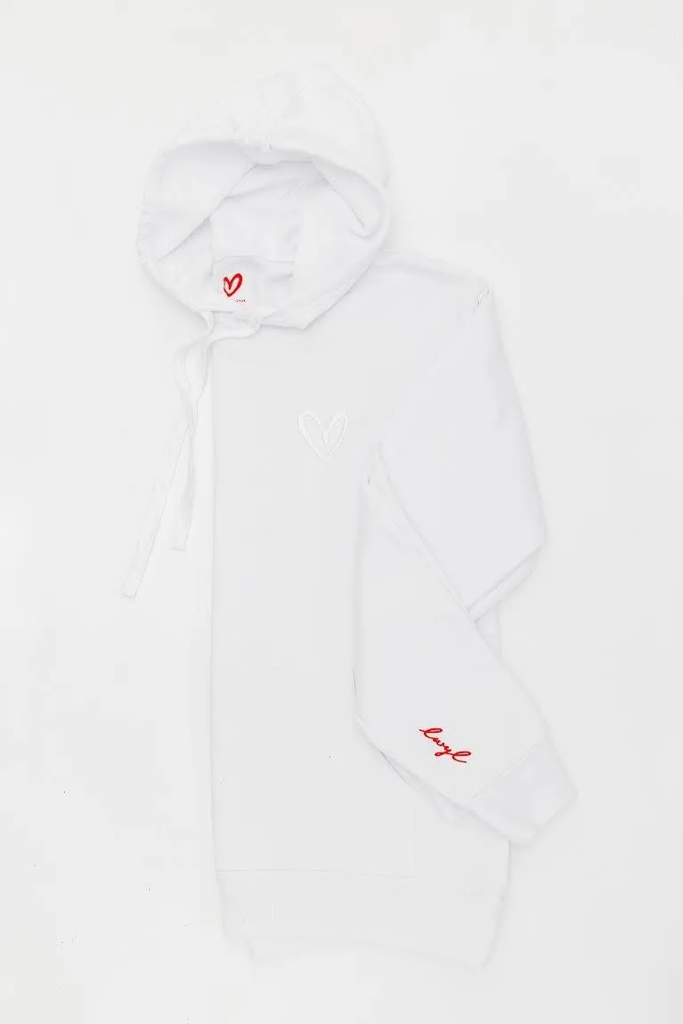 Live What You Love Pullover Hoodie - White