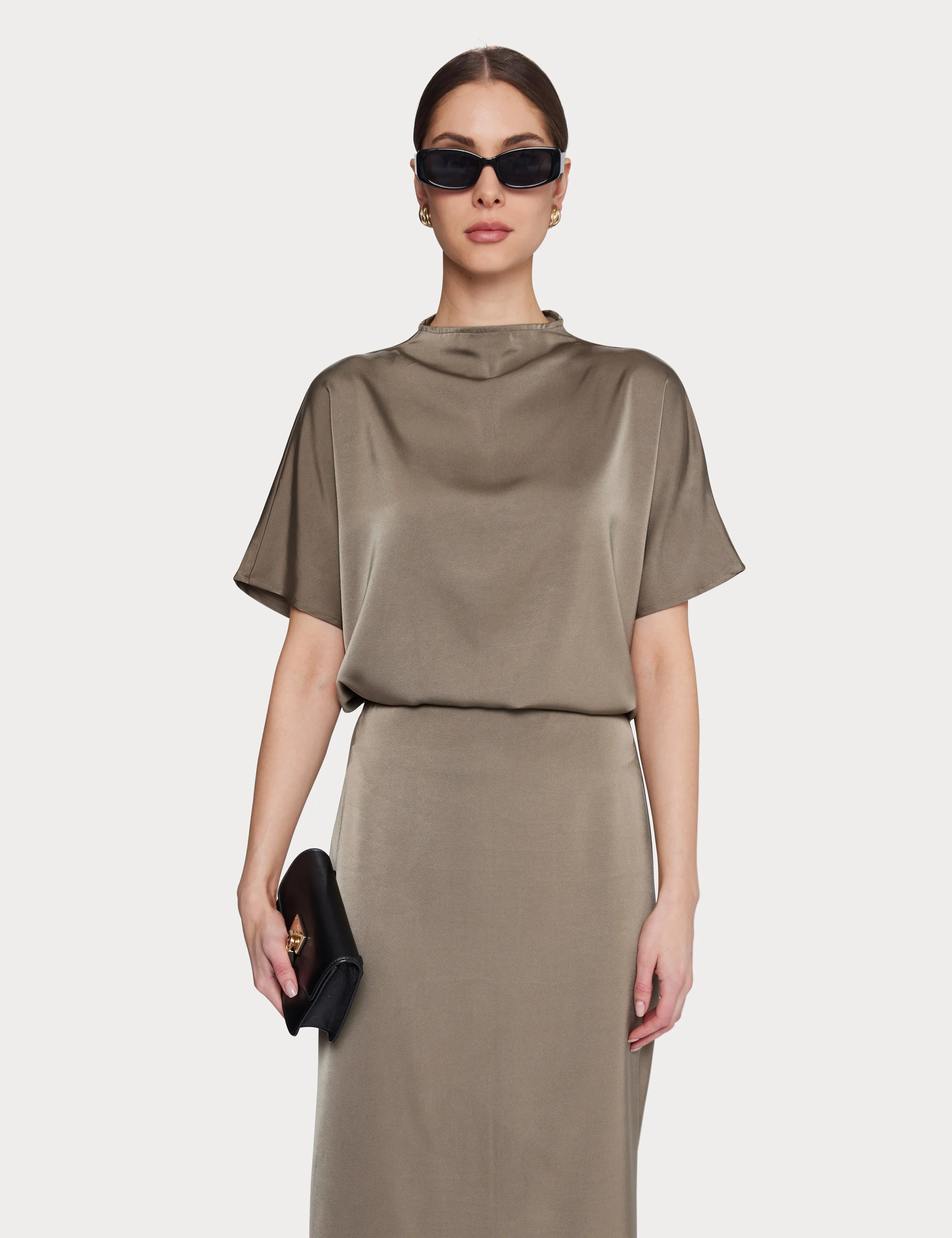 Mila Batwing Top Olive