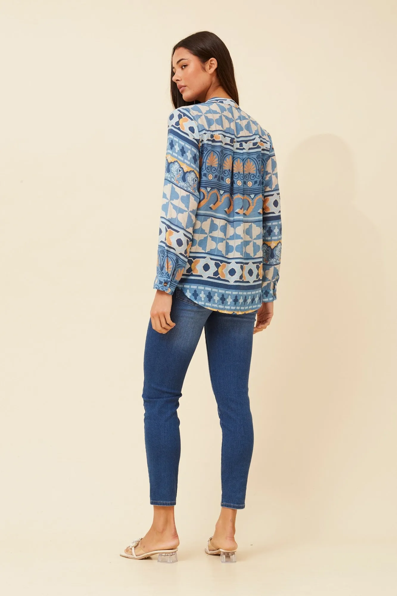 OTTILYN ABSTRACT PRINT SHIRT