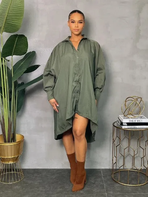 Oversize Shirt Dress