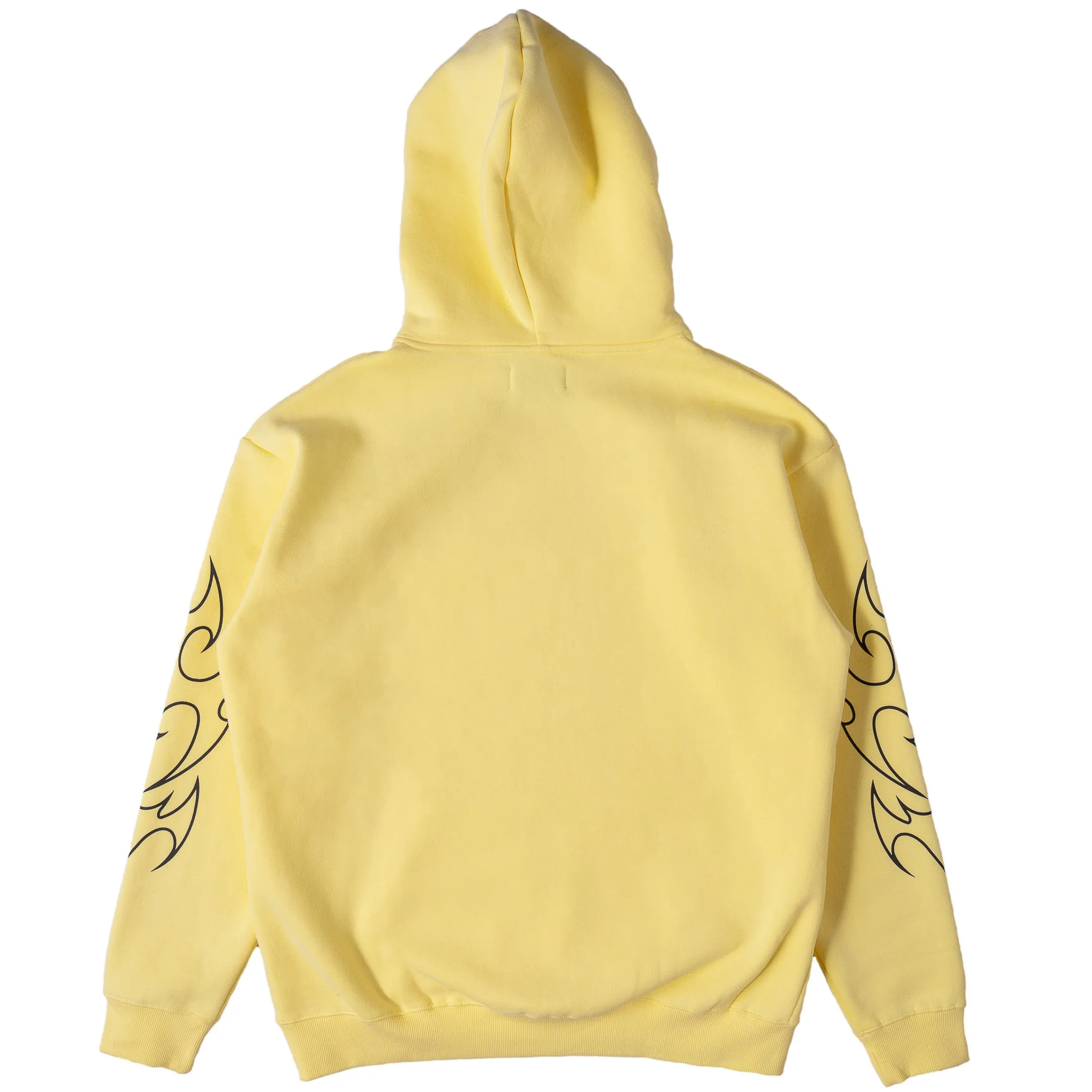 OVERSIZED LUX "TRIBAL" HOODIE - YELLOW / BLACK