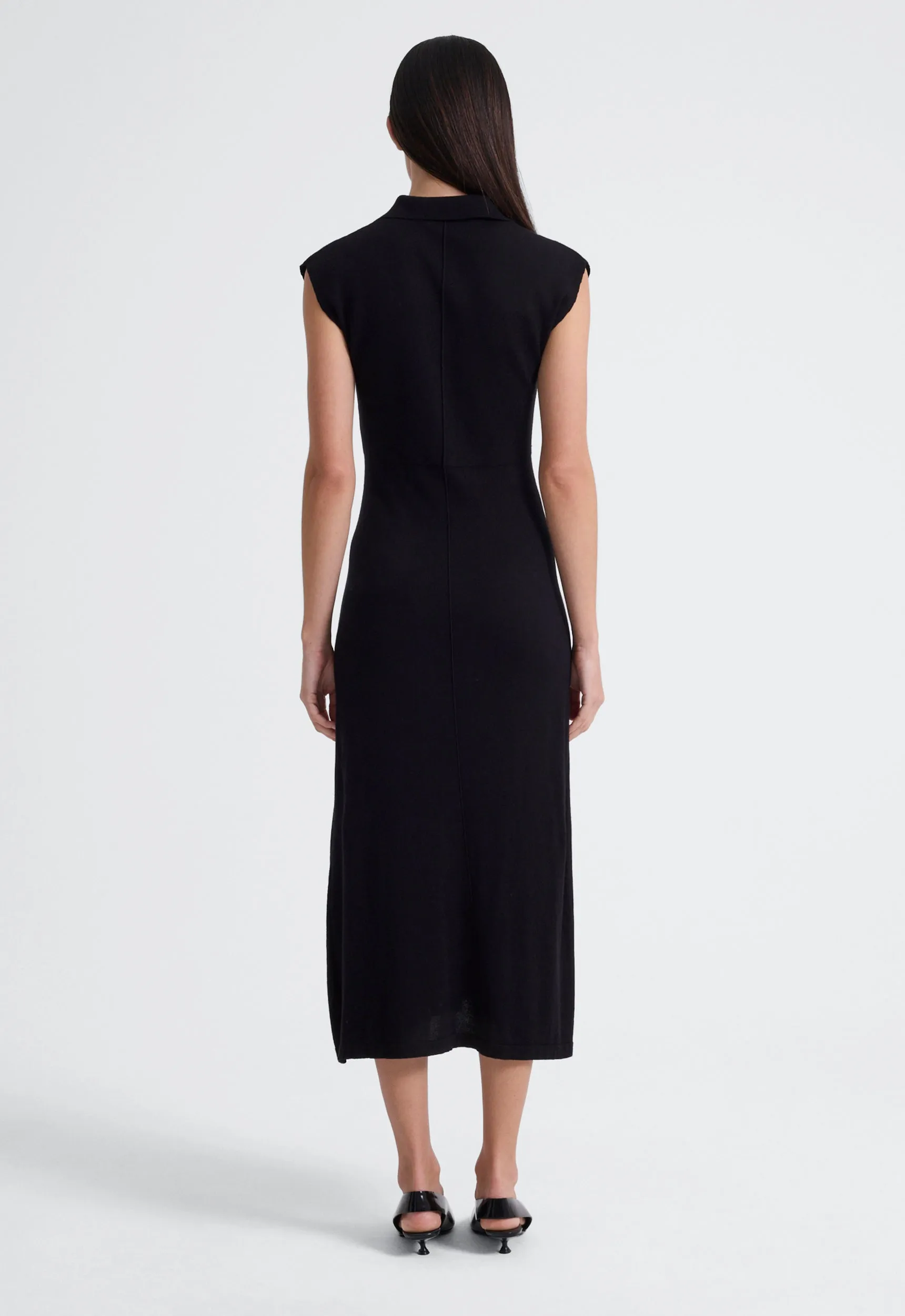 Prime Cotton Midi Dress - Black