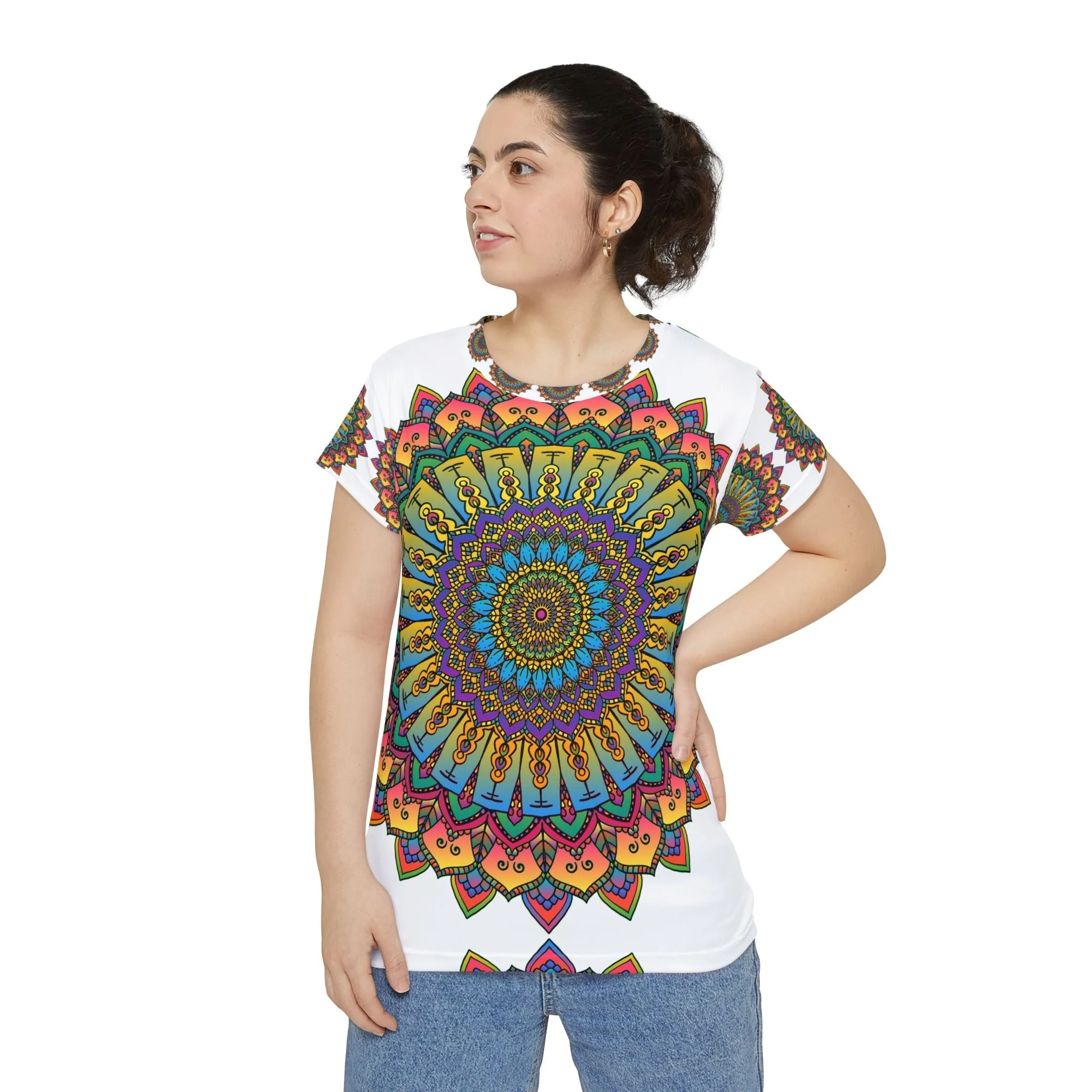 Rainbow Mandala Women's T-Shirt - Boho Chic