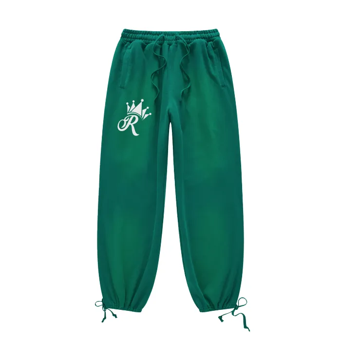 Royal-tz Women Green Ombre Washed Joggers