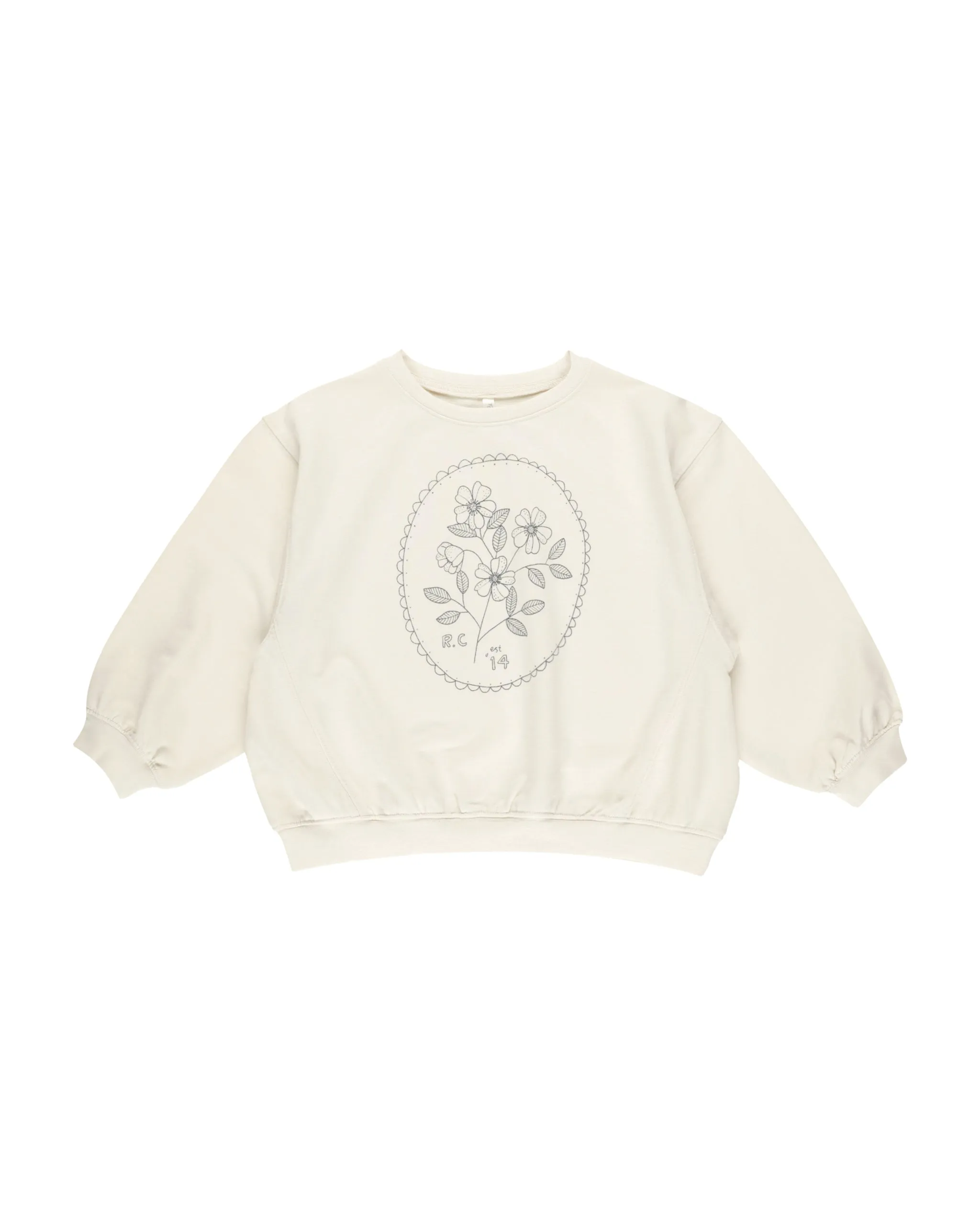 Rylee   Cru Oversized Sweatshirt Wildflower Natural