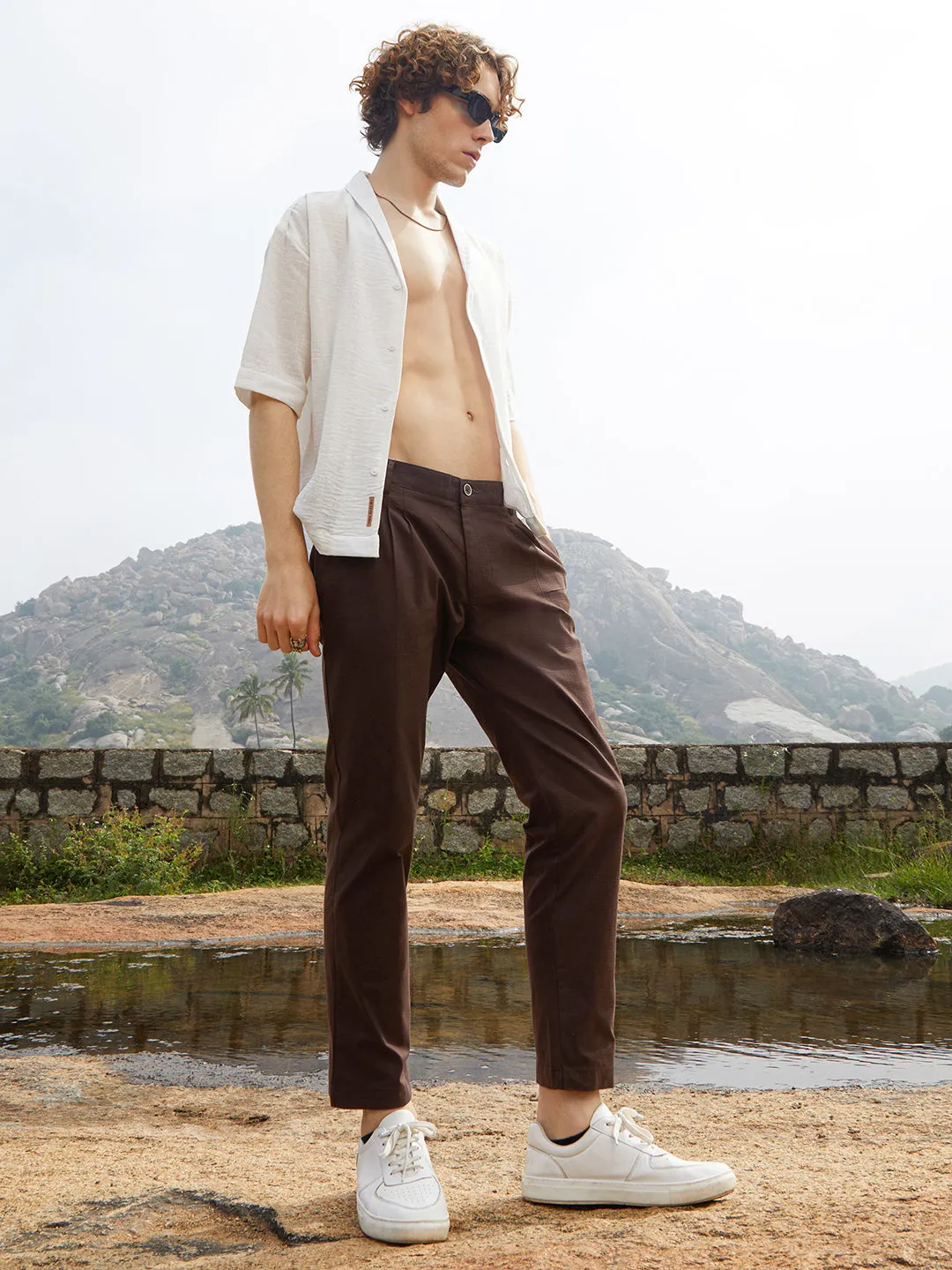Solid Chino Trousers