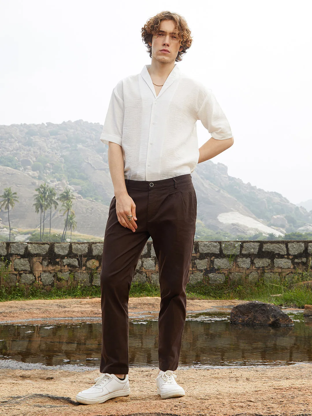 Solid Chino Trousers