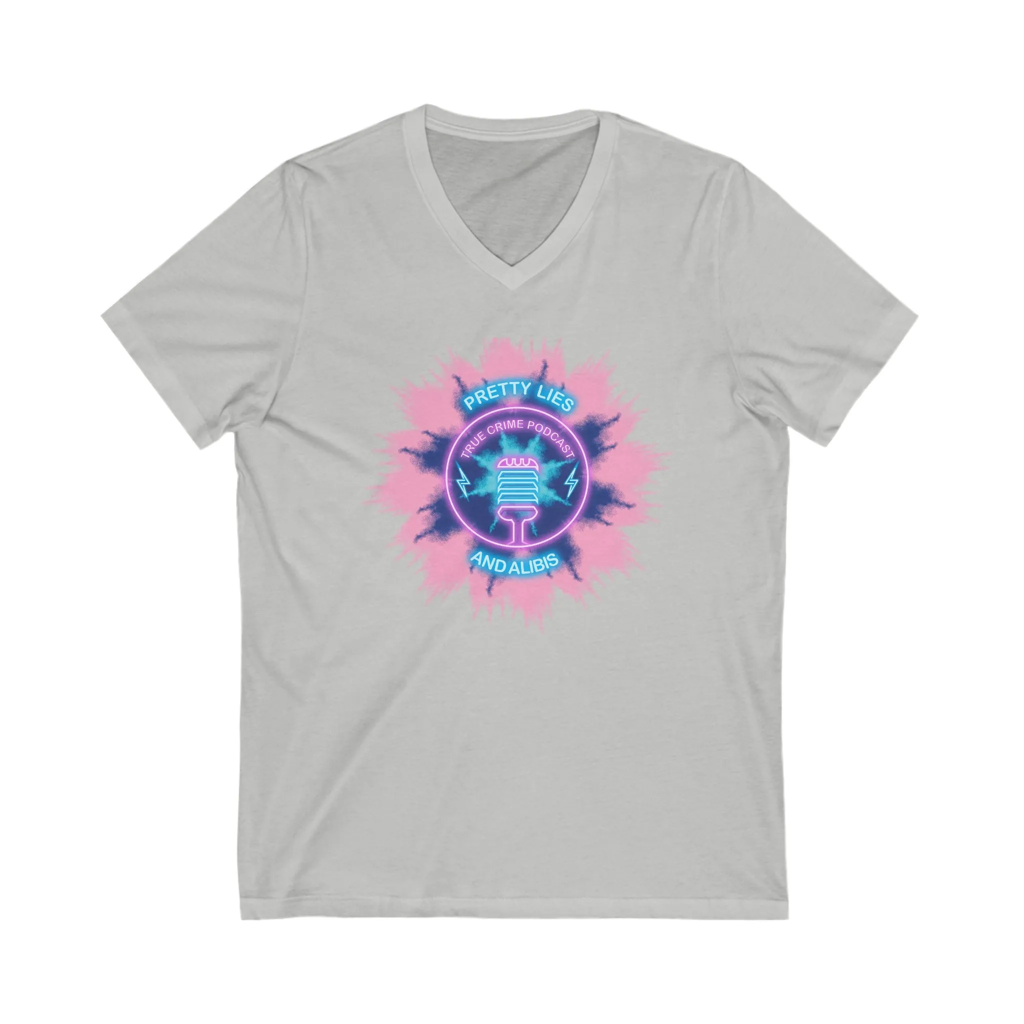 Splash Tie Dye Retro Unisex Jersey Short Sleeve V-Neck Tee