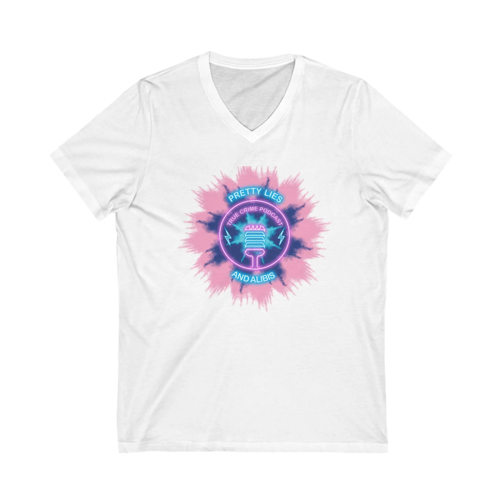 Splash Tie Dye Retro Unisex Jersey Short Sleeve V-Neck Tee