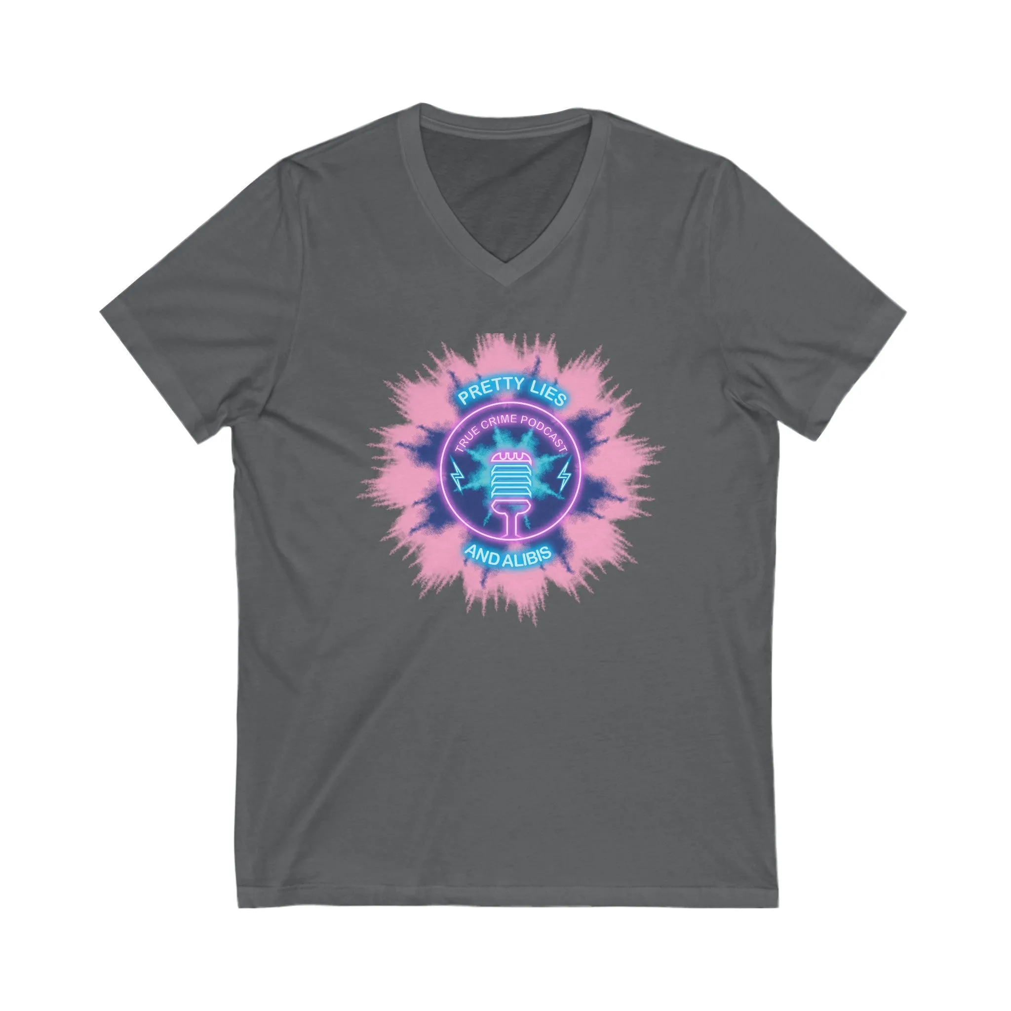 Splash Tie Dye Retro Unisex Jersey Short Sleeve V-Neck Tee