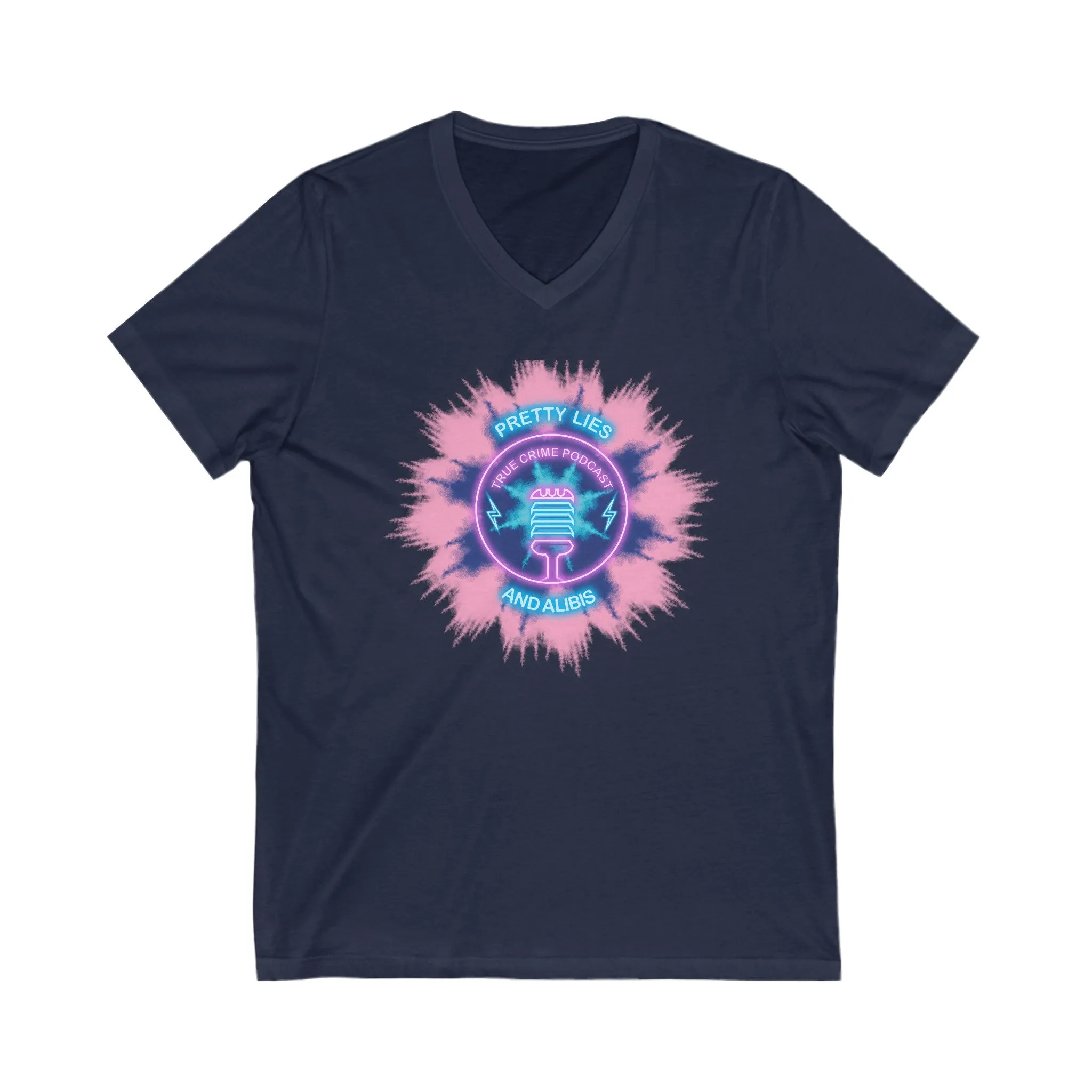 Splash Tie Dye Retro Unisex Jersey Short Sleeve V-Neck Tee