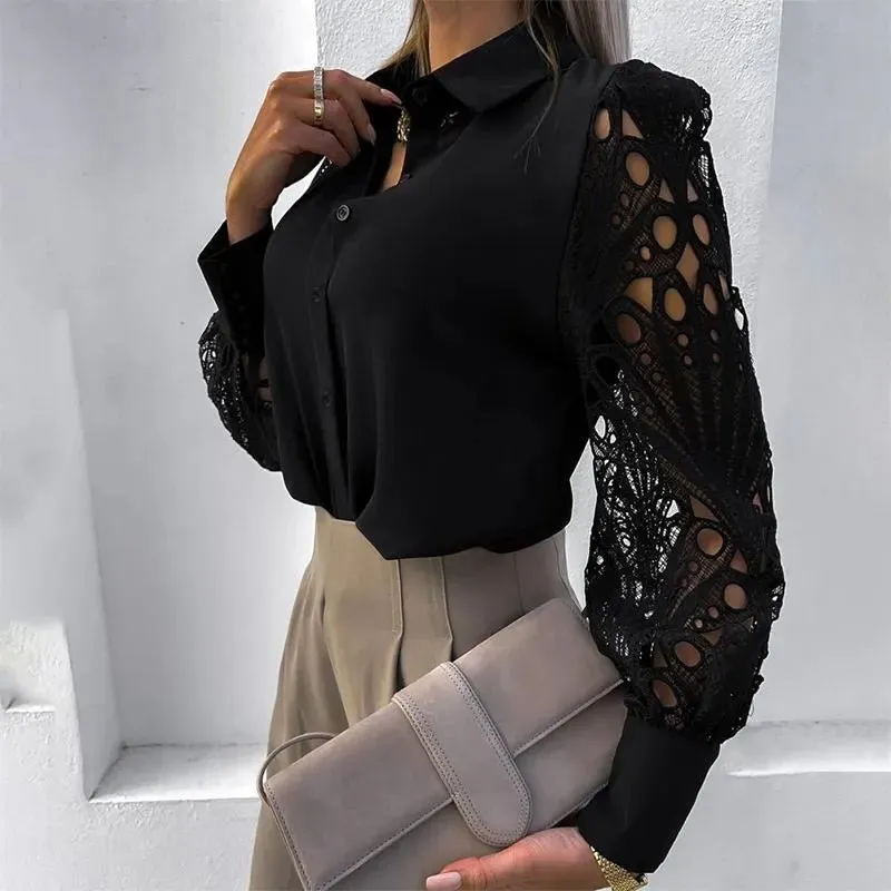 Sweet Doily Sleeve Blouse