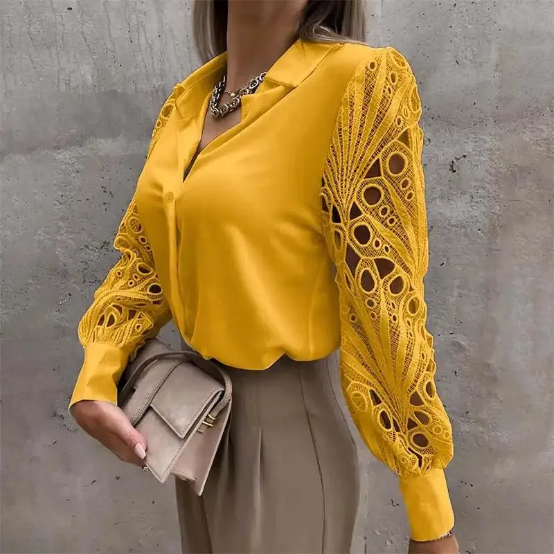 Sweet Doily Sleeve Blouse